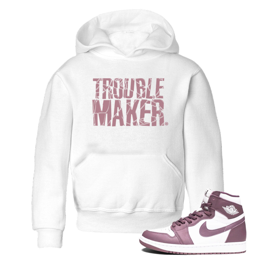 Trouble Maker snkmatch Tee Kids - Air Jordan 1 Mauve