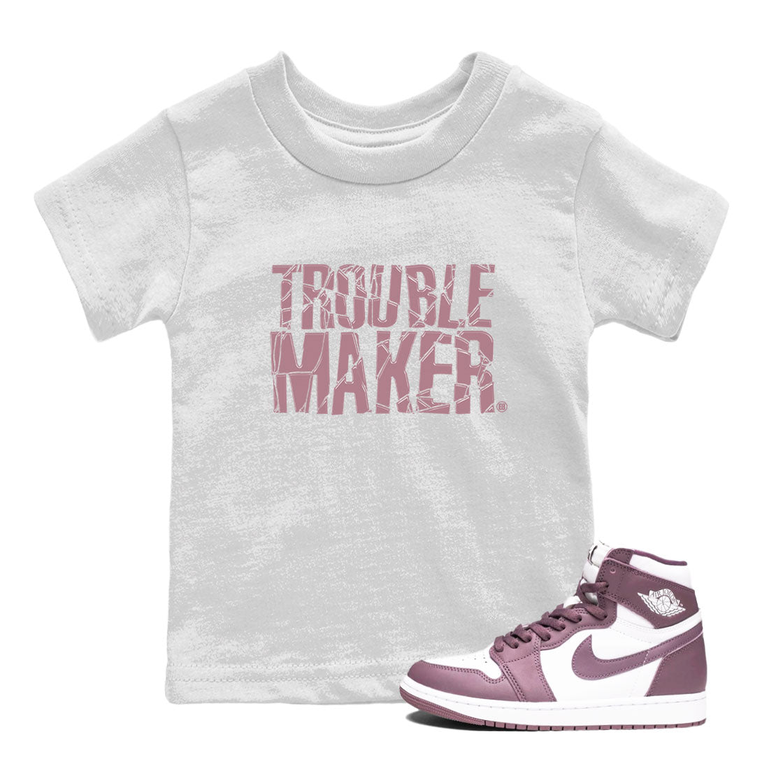 Trouble Maker snkmatch Tee Kids - Air Jordan 1 Mauve