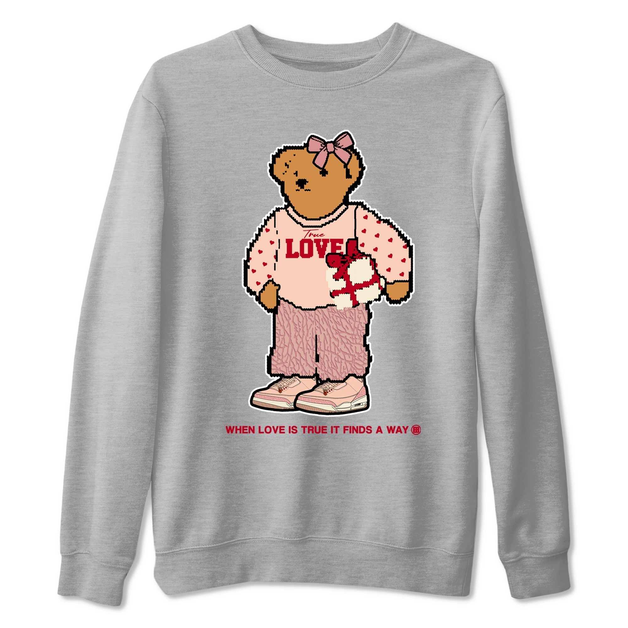 True Love Bear snkmatch Tees - Air Jordan 3 Valentines Day