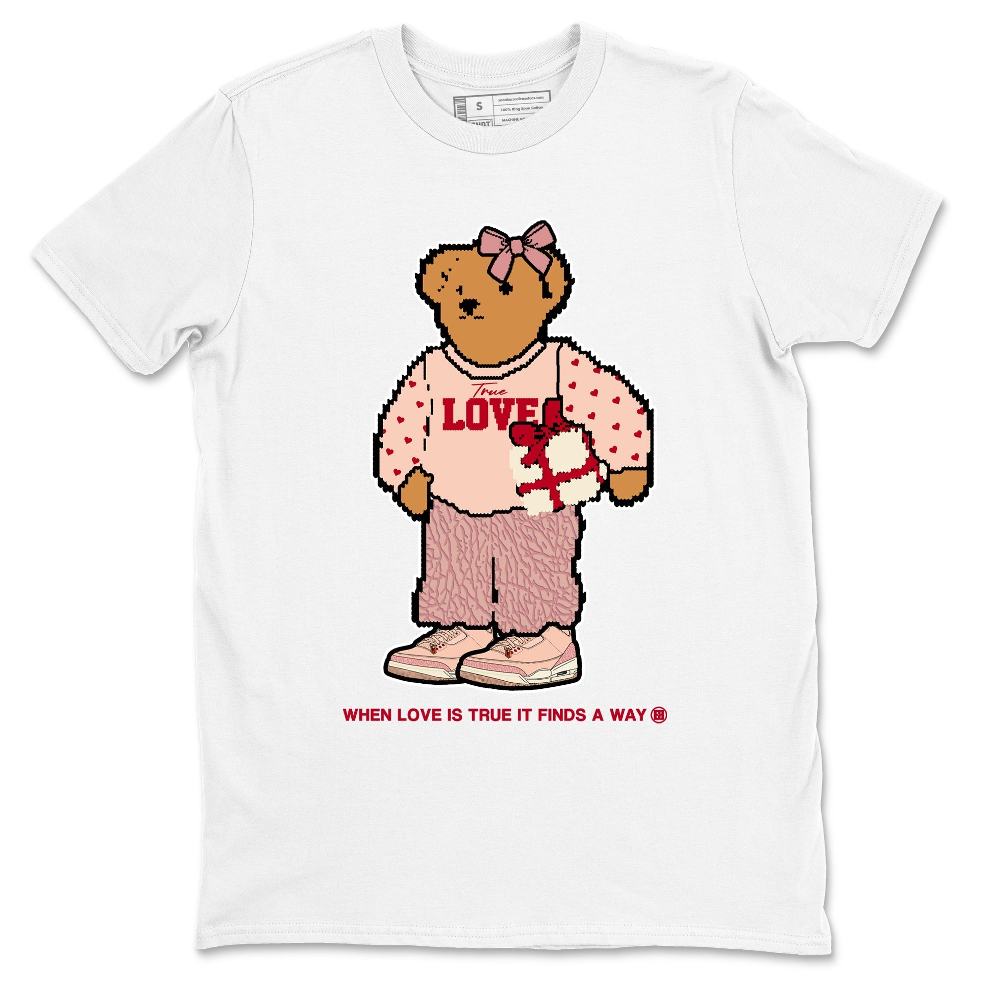 True Love Bear snkmatch Tees - Air Jordan 3 Valentines Day