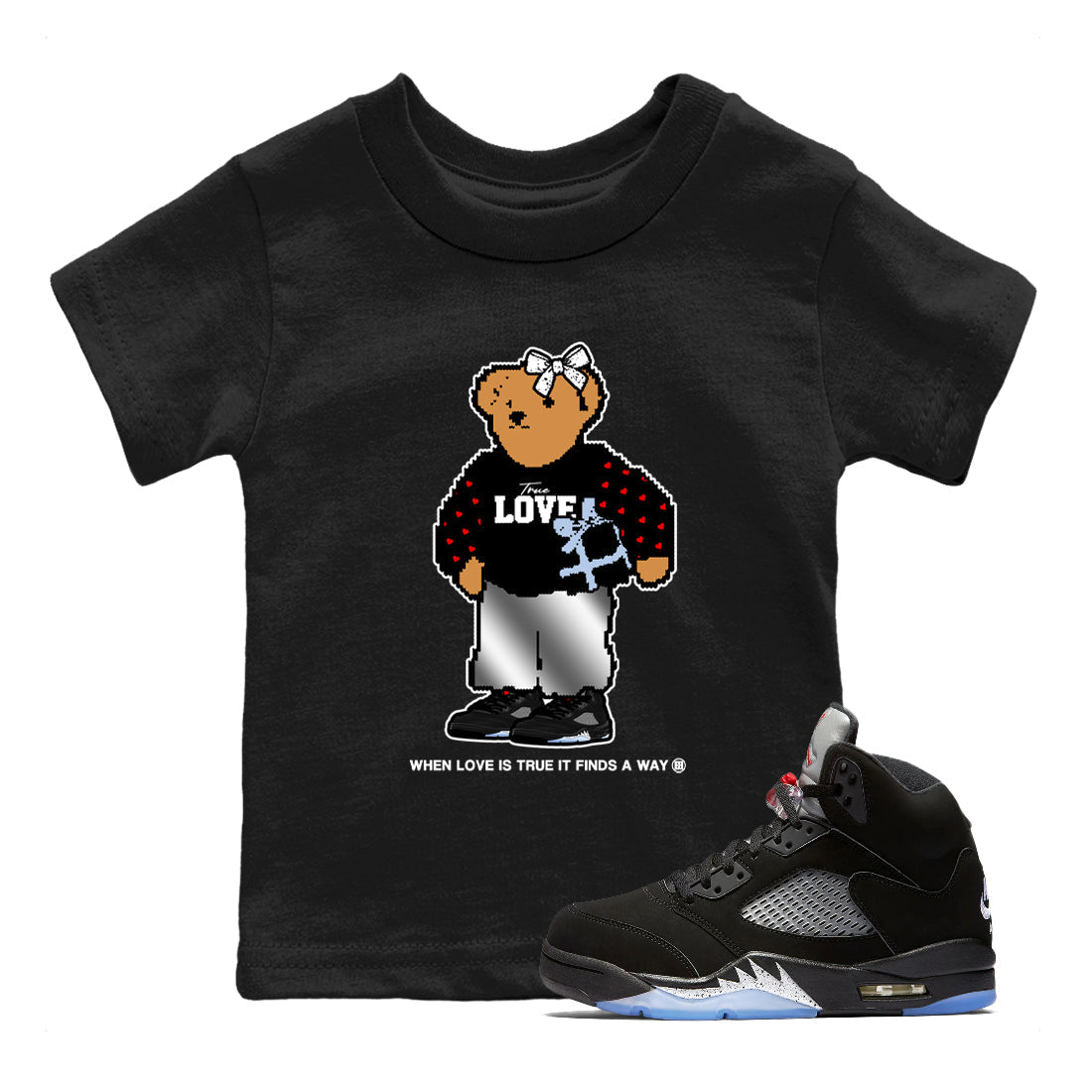 True Love Bear snkmatch Tees Kids - Air Jordan 5 Reimagined