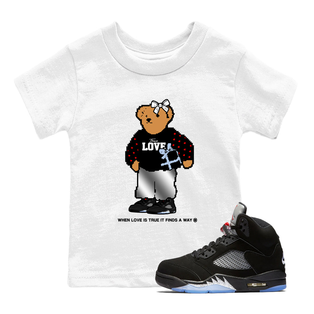 True Love Bear snkmatch Tees Kids - Air Jordan 5 Reimagined