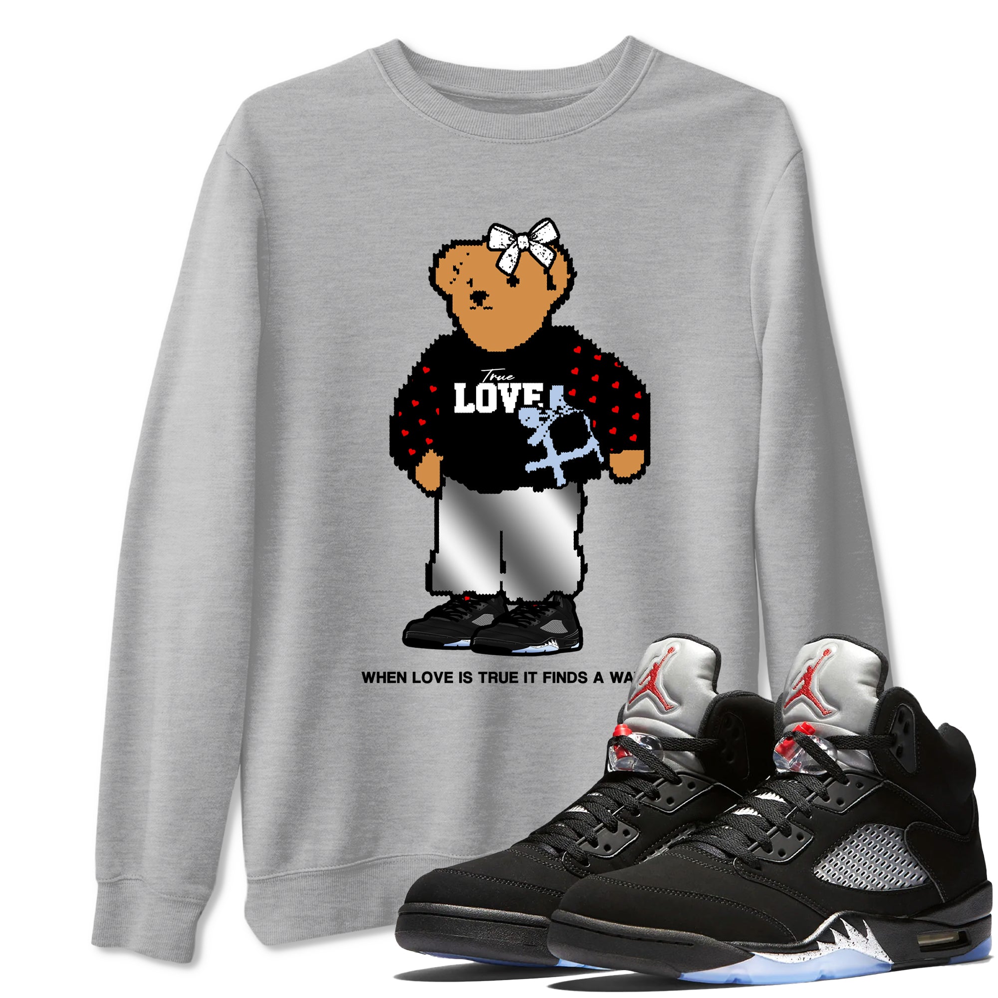 True Love Bear snkmatch Tees - Air Jordan 5 Reimagined