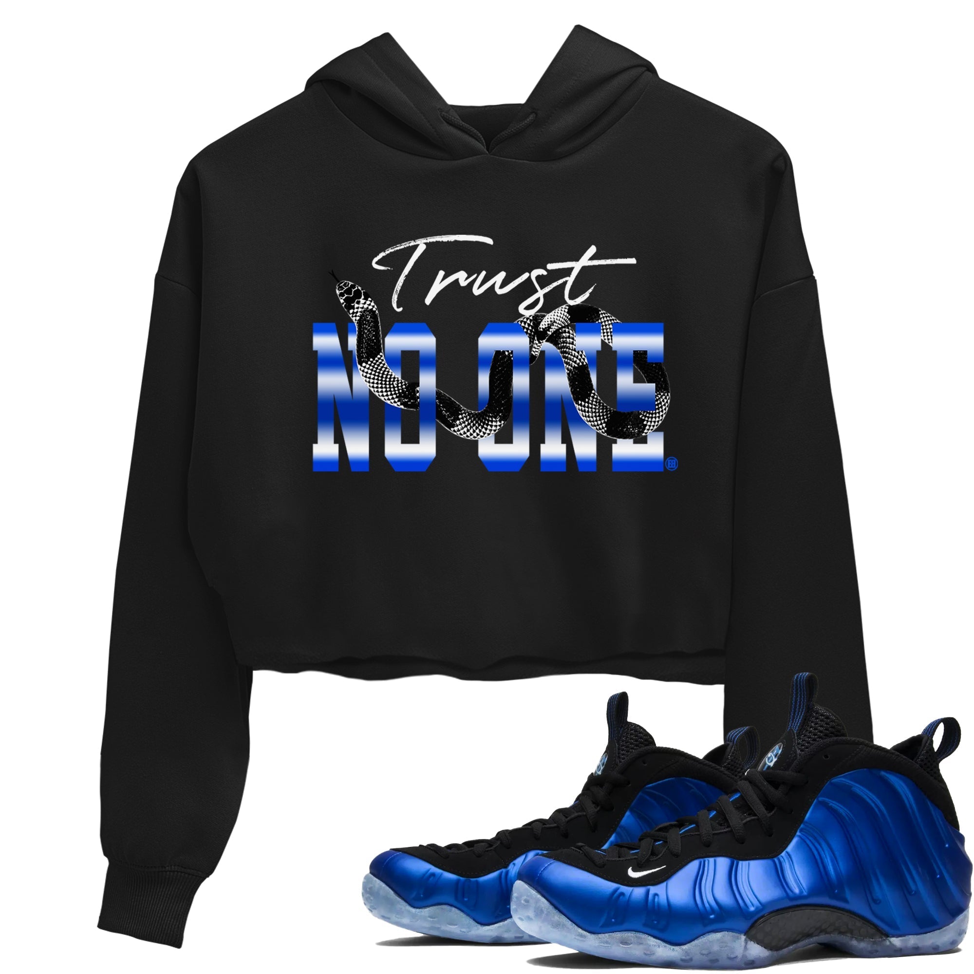 Trust No One snkmatch Women's Top - Air Foamposite One Royal