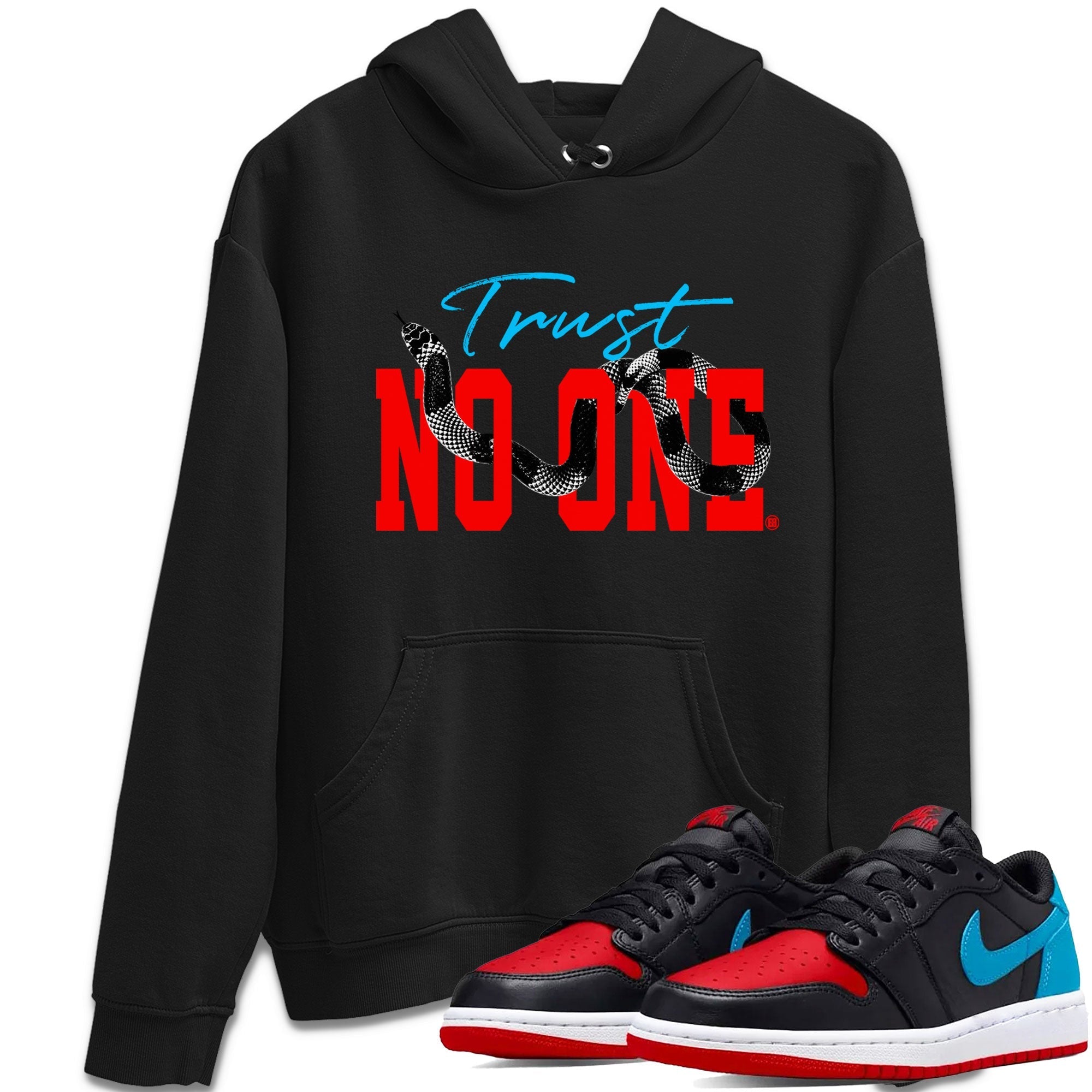 Trust No One snkmatch Tee - Air Jordan 1 UNC to Chicago