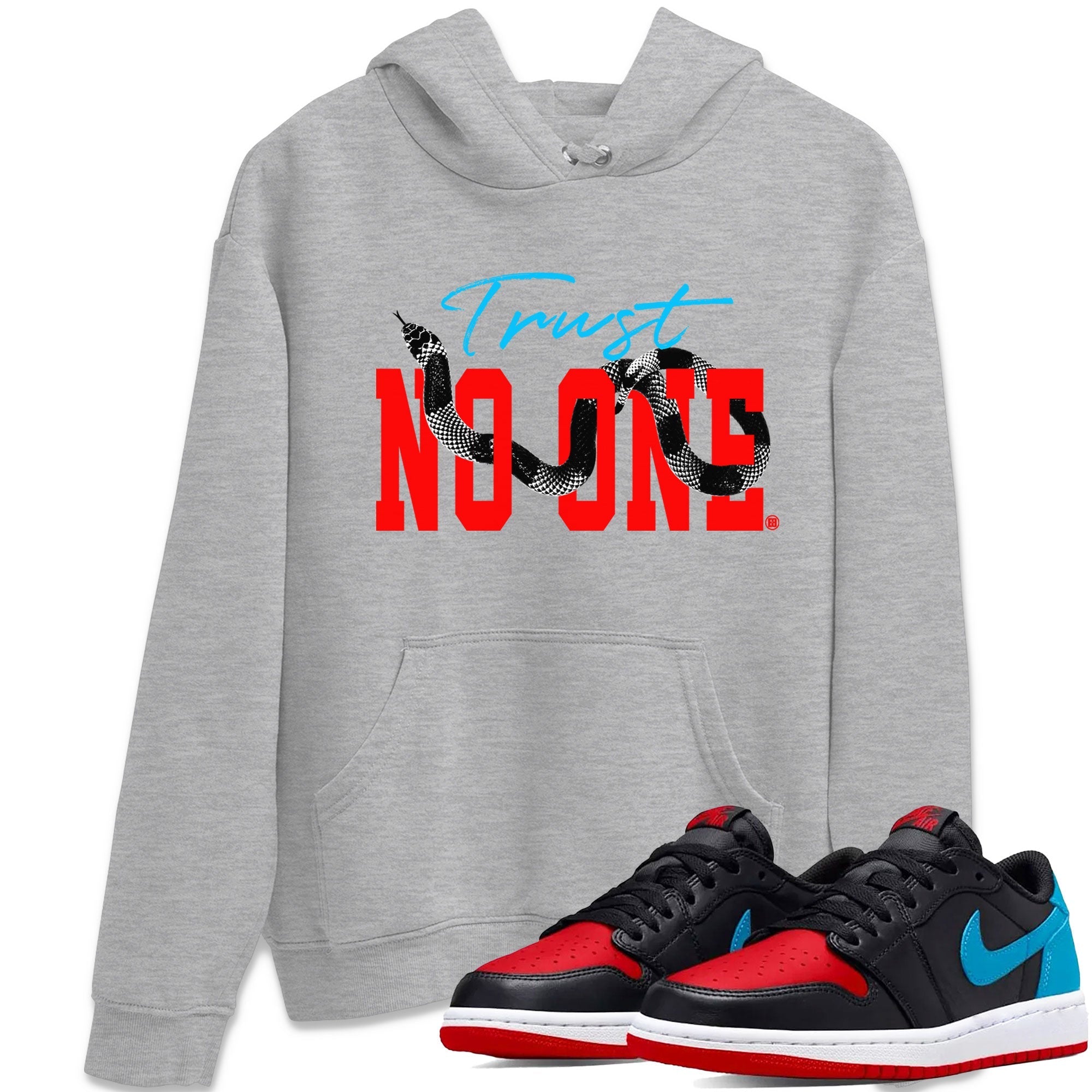 Trust No One snkmatch Tee - Air Jordan 1 UNC to Chicago