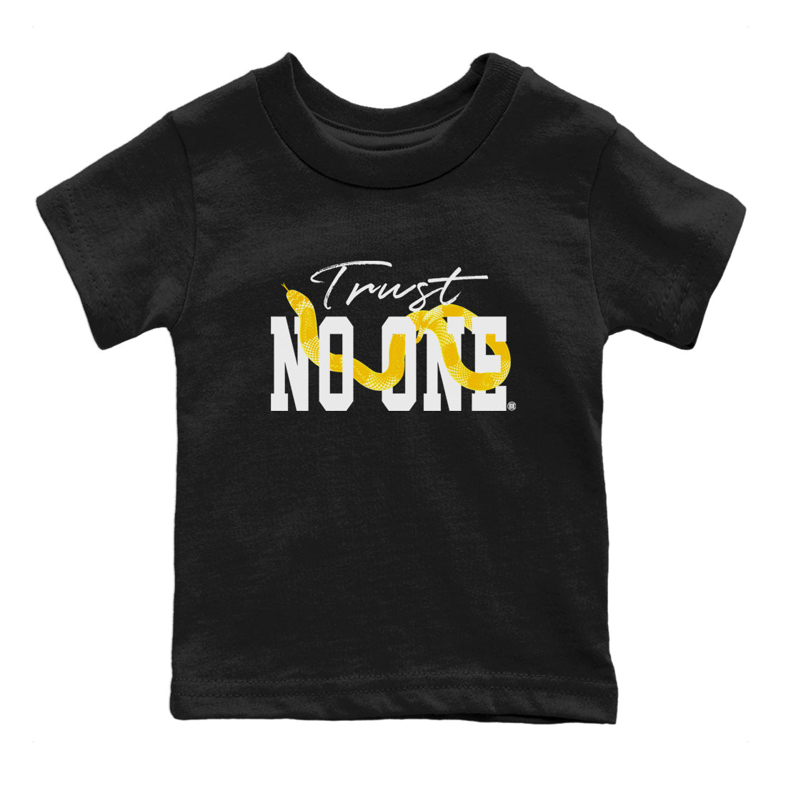 Trust No One Kids Tops - Air Jordan 11 Yellow Python