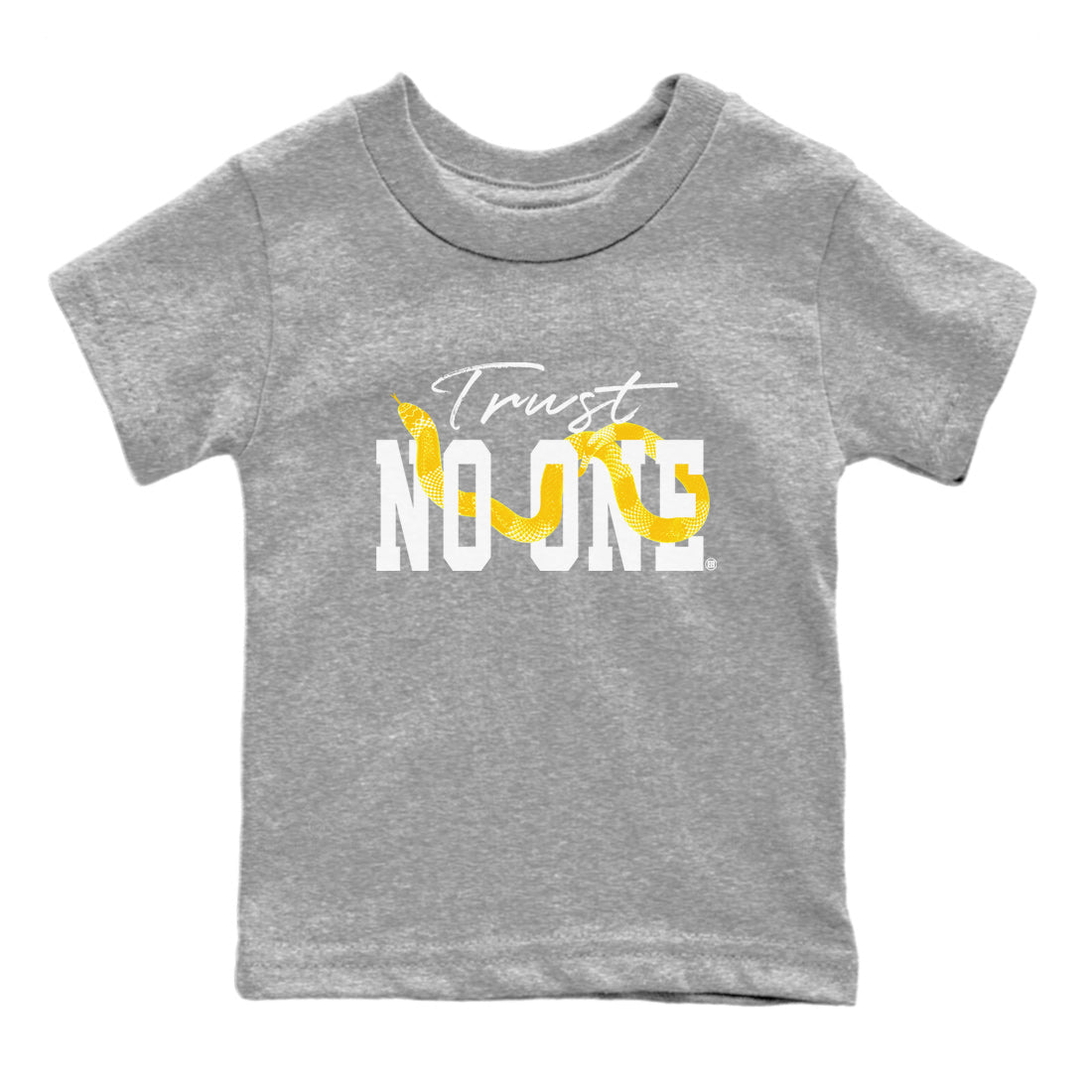 Trust No One Kids Tops - Air Jordan 11 Yellow Python