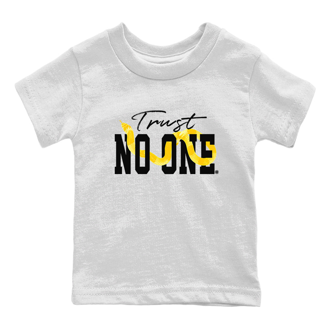 Trust No One Kids Tops - Air Jordan 11 Yellow Python