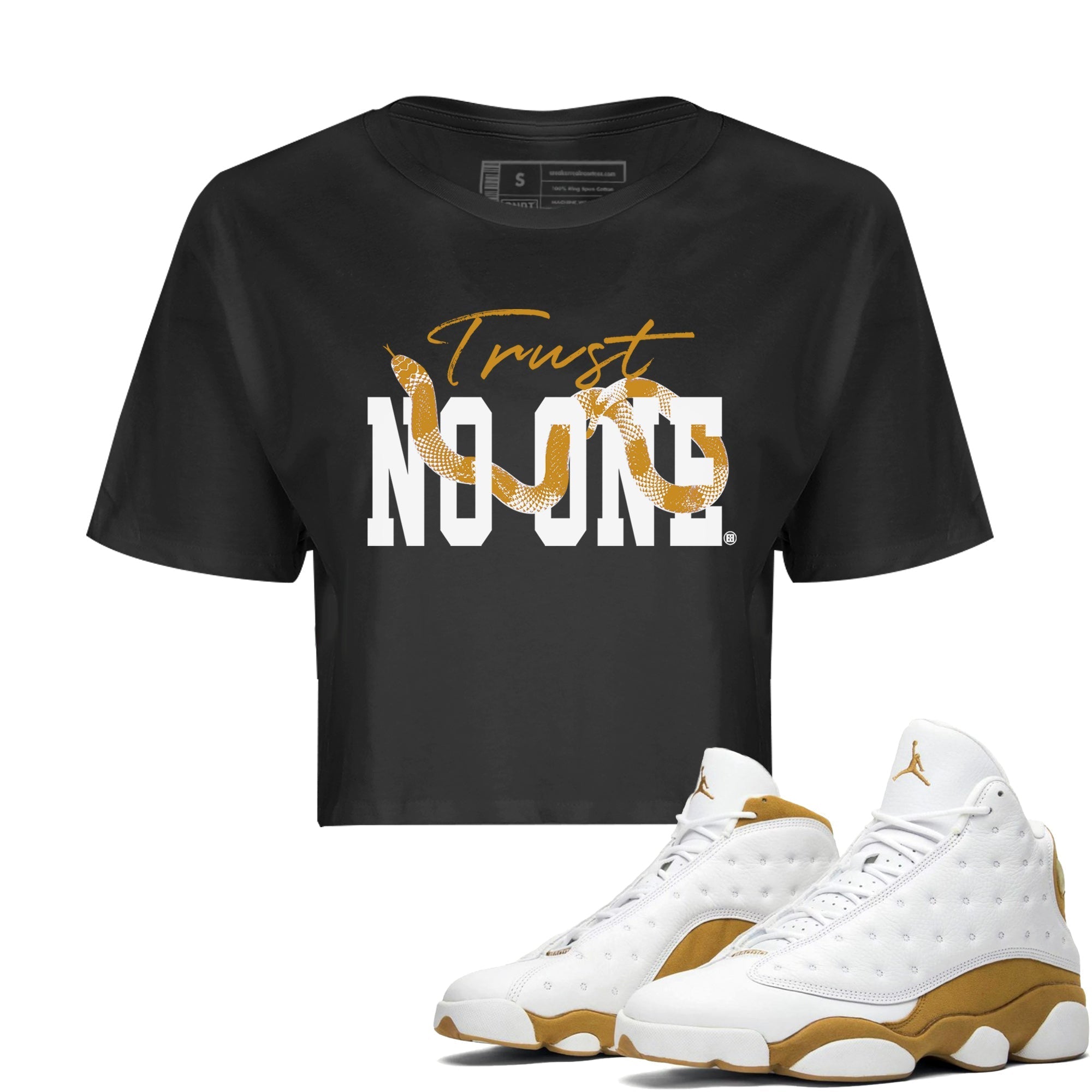 Trust No One Women's Tops - Air Jordan 13 Wheat