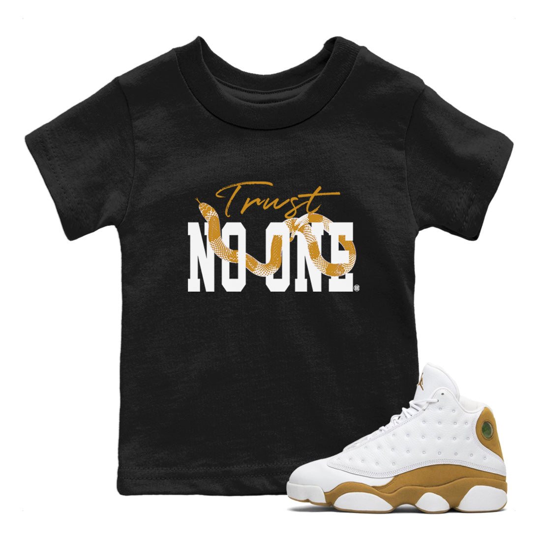 Trust No One Kids Tops - Air Jordan 13 Wheat