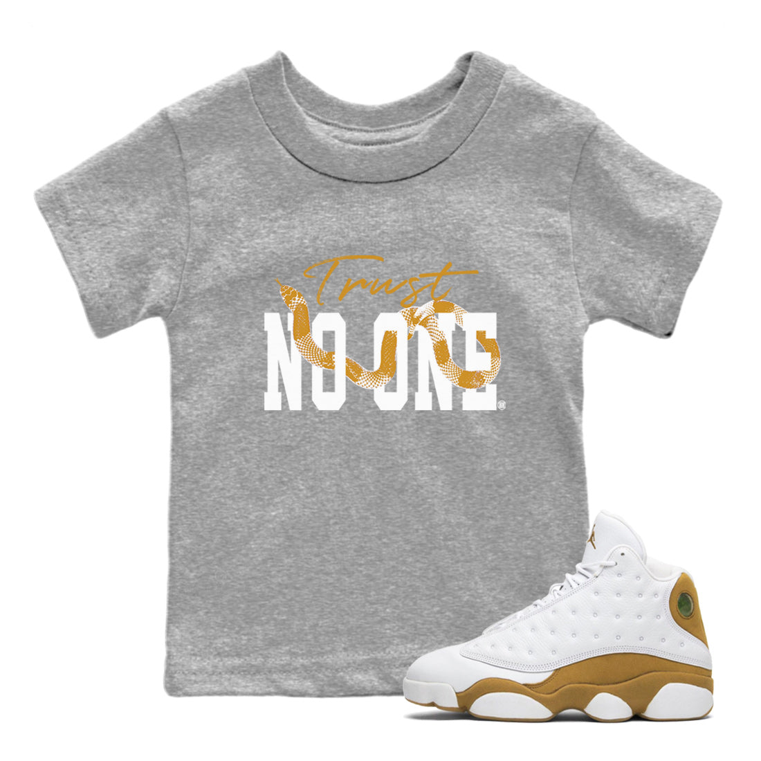 Trust No One Kids Tops - Air Jordan 13 Wheat