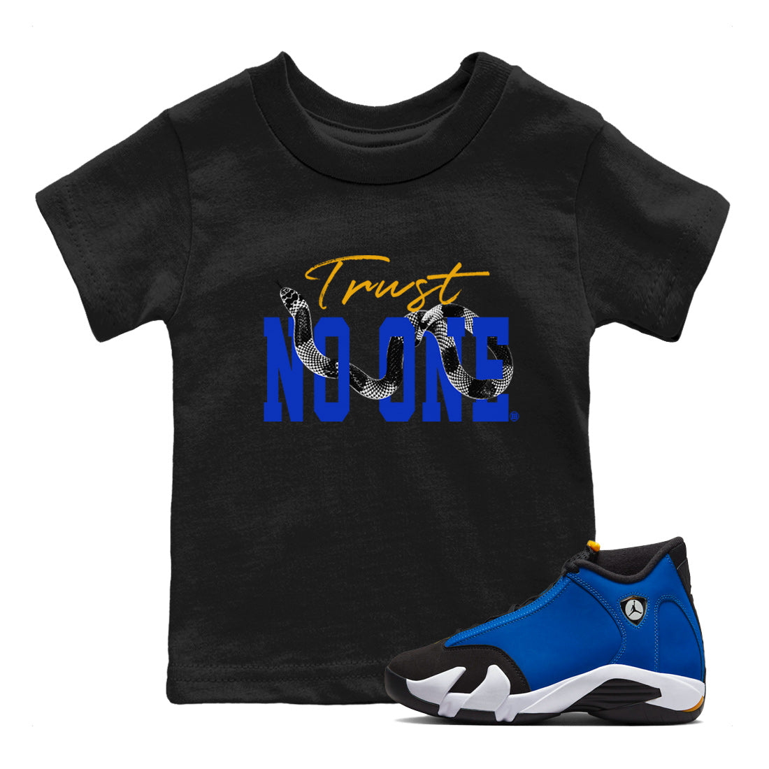 Trust No One Kids Tops - Air Jordan 14 Laney