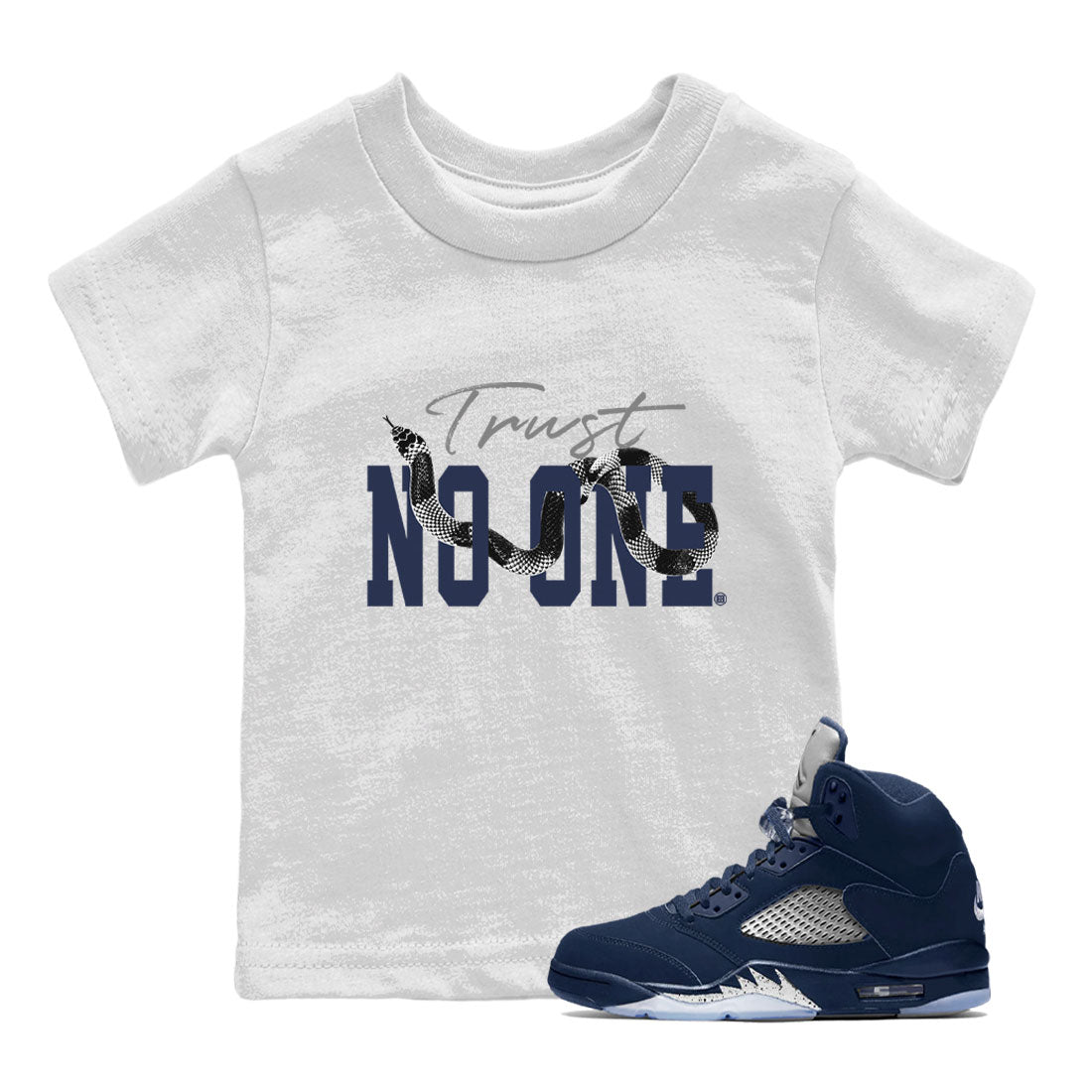 Trust No One snkmatch Tee Kids - Air Jordan 5 Georgetown
