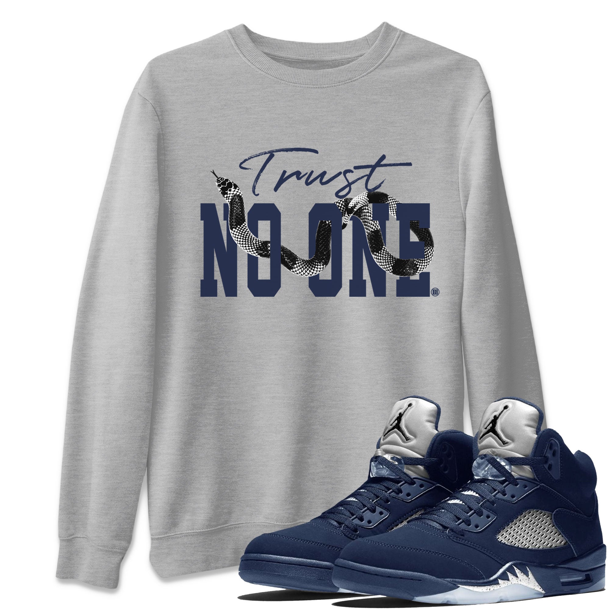 Trust No One snkmatch Tee - Air Jordan 5 Georgetown