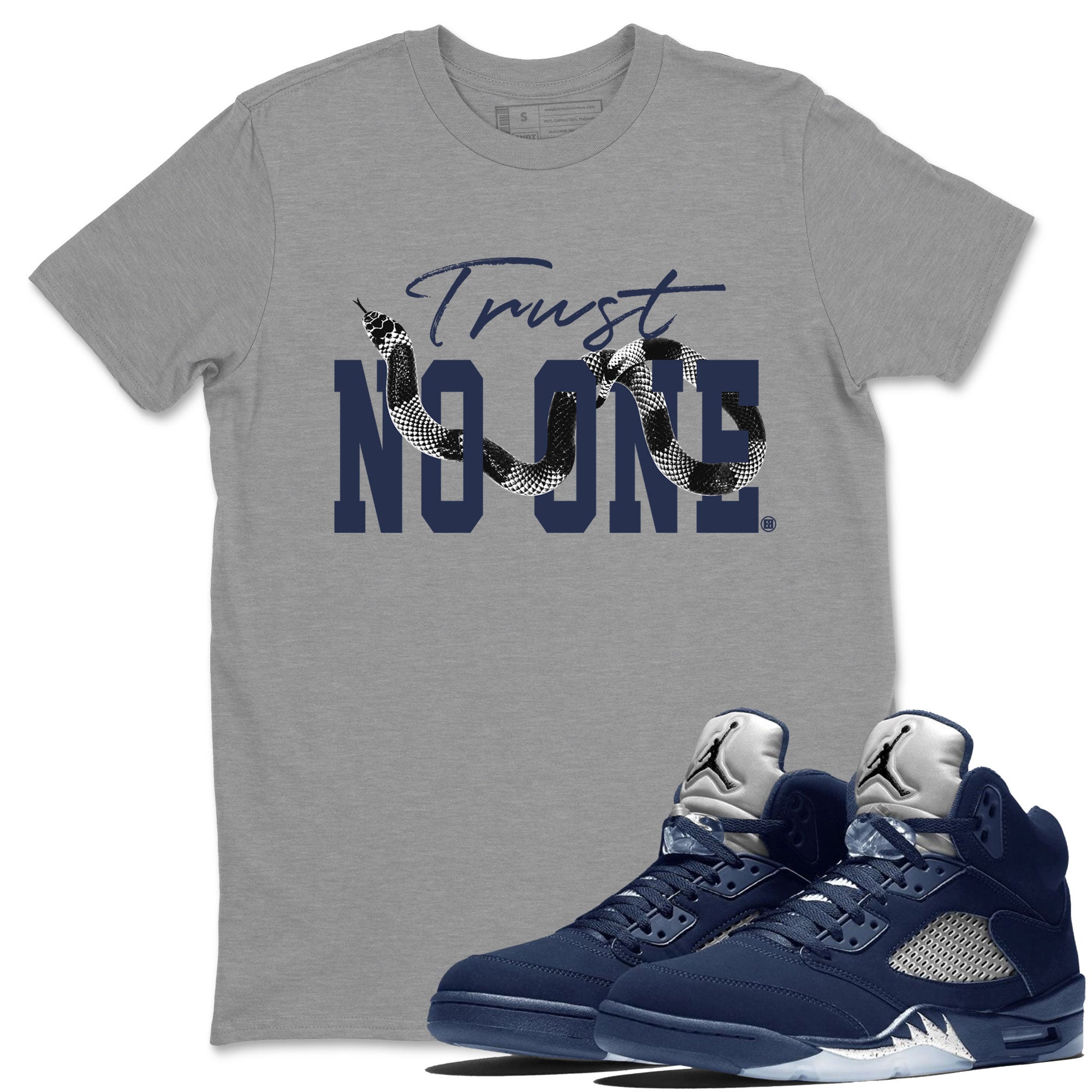 Trust No One snkmatch Tee - Air Jordan 5 Georgetown