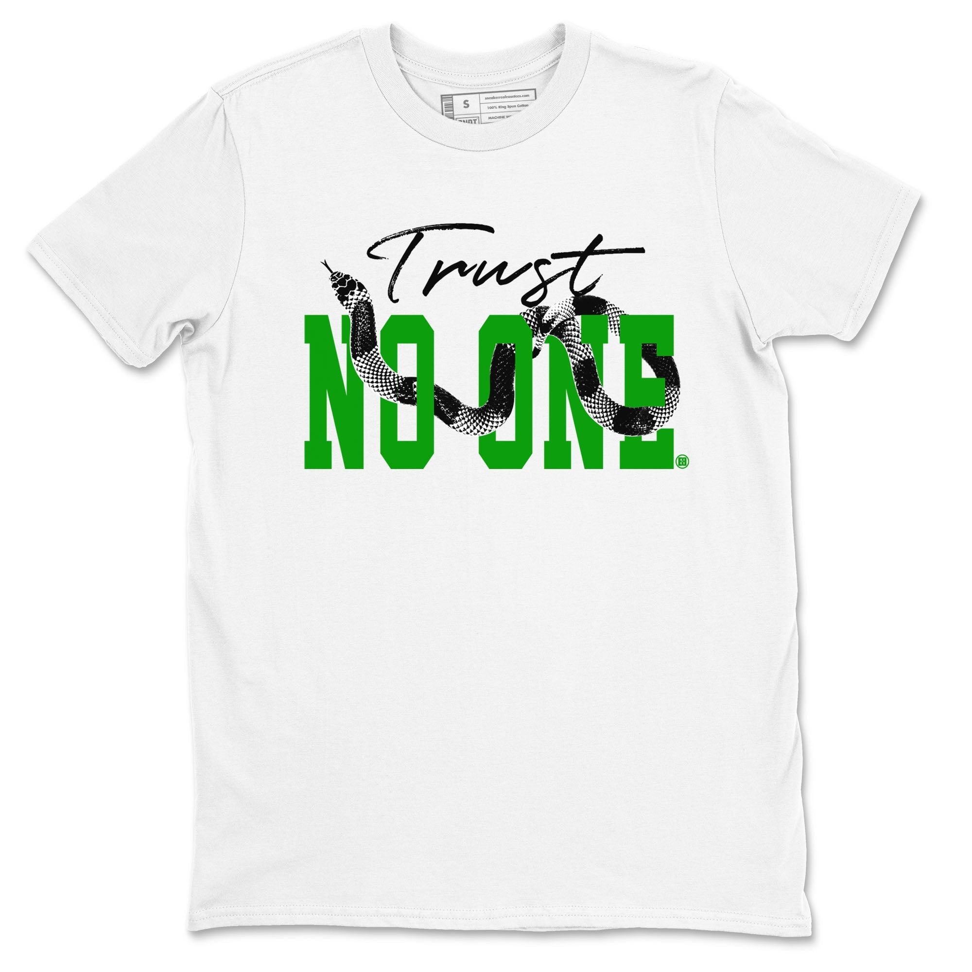 Trust No One snkmatch Tees - Air Jordan 5 Lucky Green