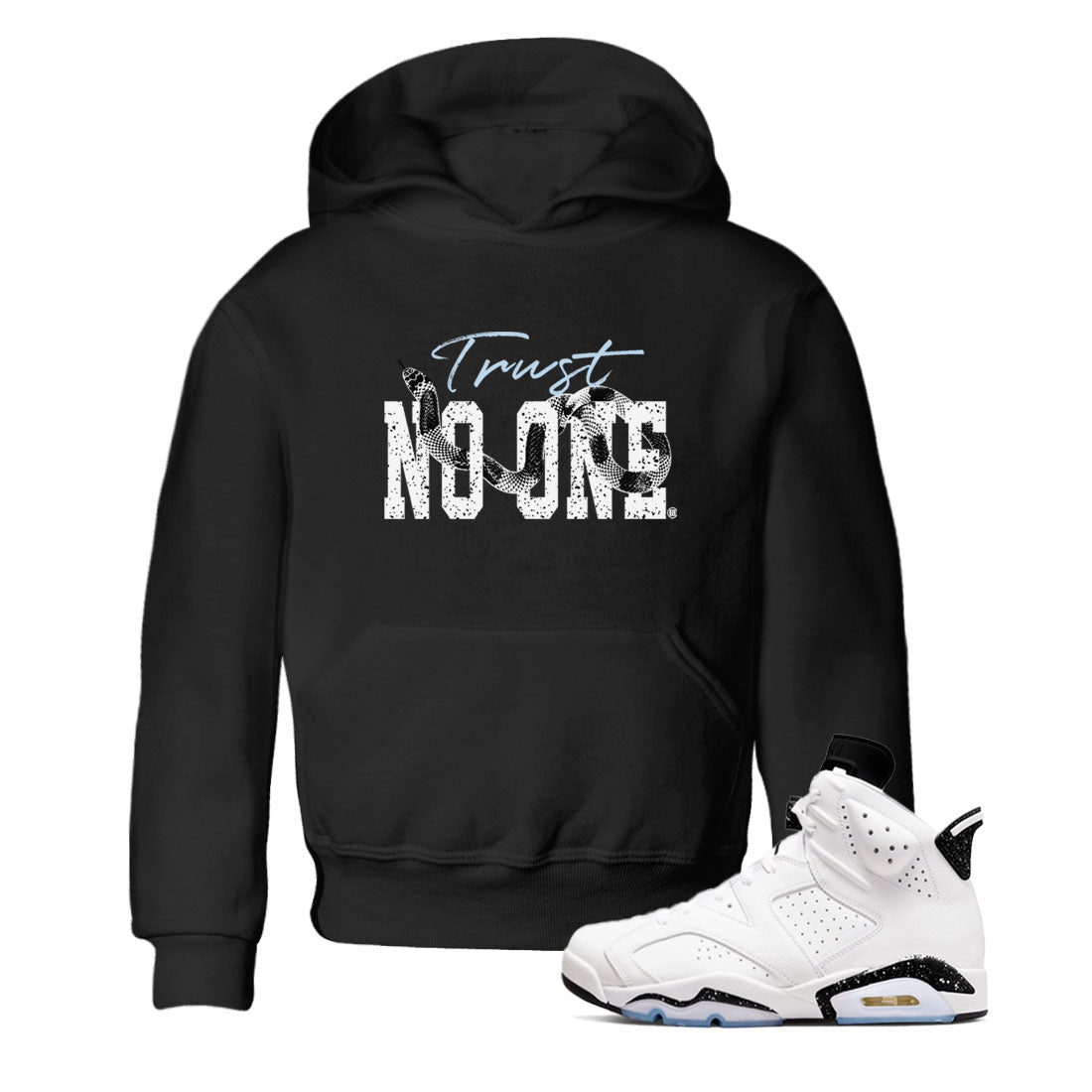 Trust No One snkmatch Tees Kids - Air Jordan 6 White Black