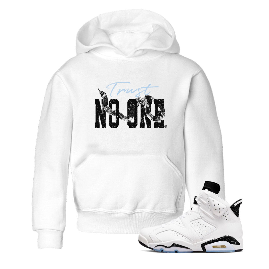Trust No One snkmatch Tees Kids - Air Jordan 6 White Black
