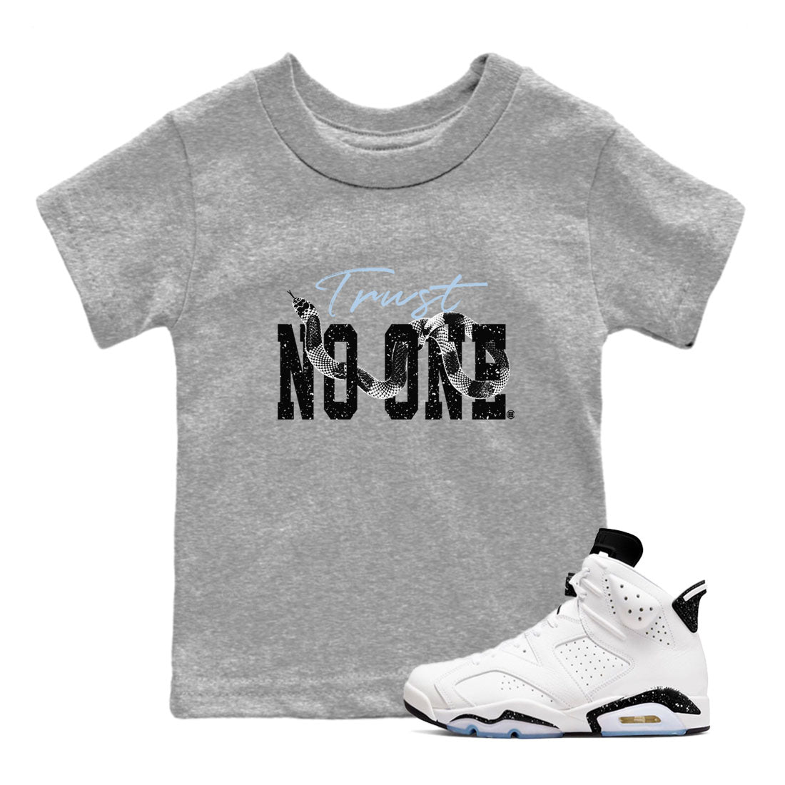 Trust No One snkmatch Tees Kids - Air Jordan 6 White Black