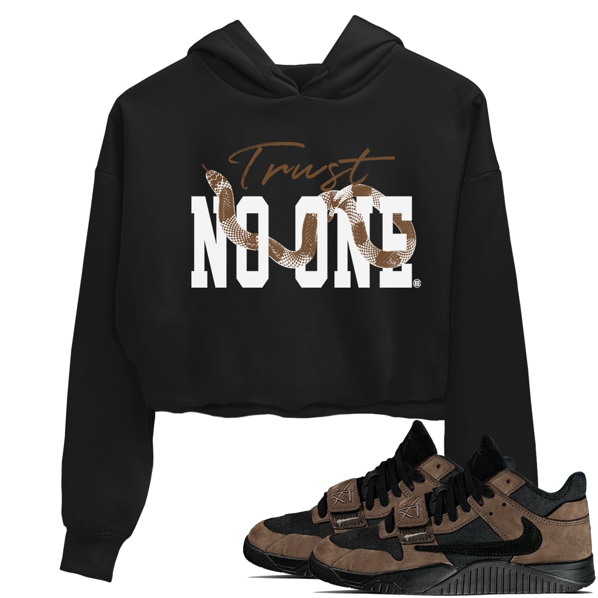 Trust No One snkmatch Women's Top - Jordan Jumpman Jack Travis Scott Dark Mocha