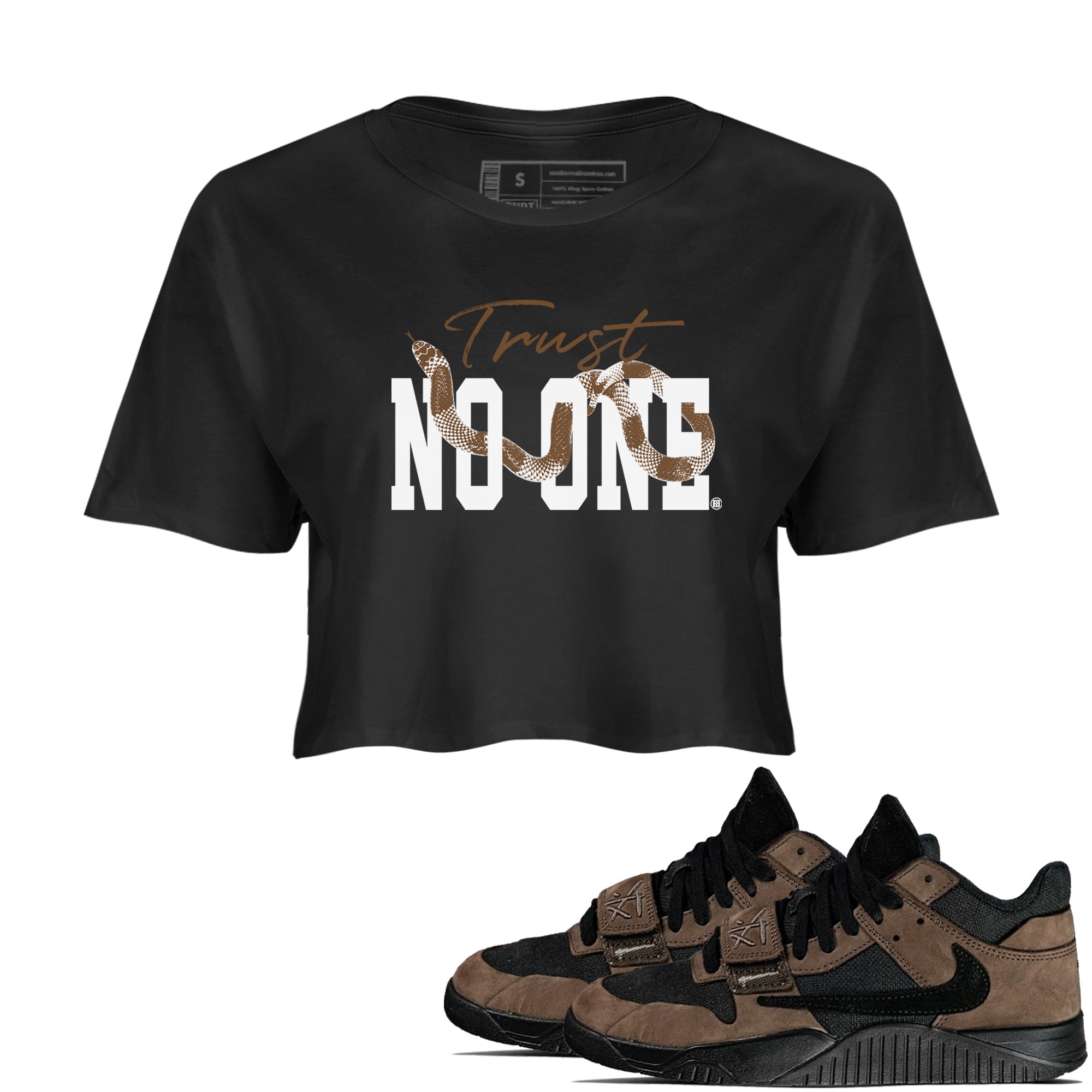 Trust No One snkmatch Women's Top - Jordan Jumpman Jack Travis Scott Dark Mocha