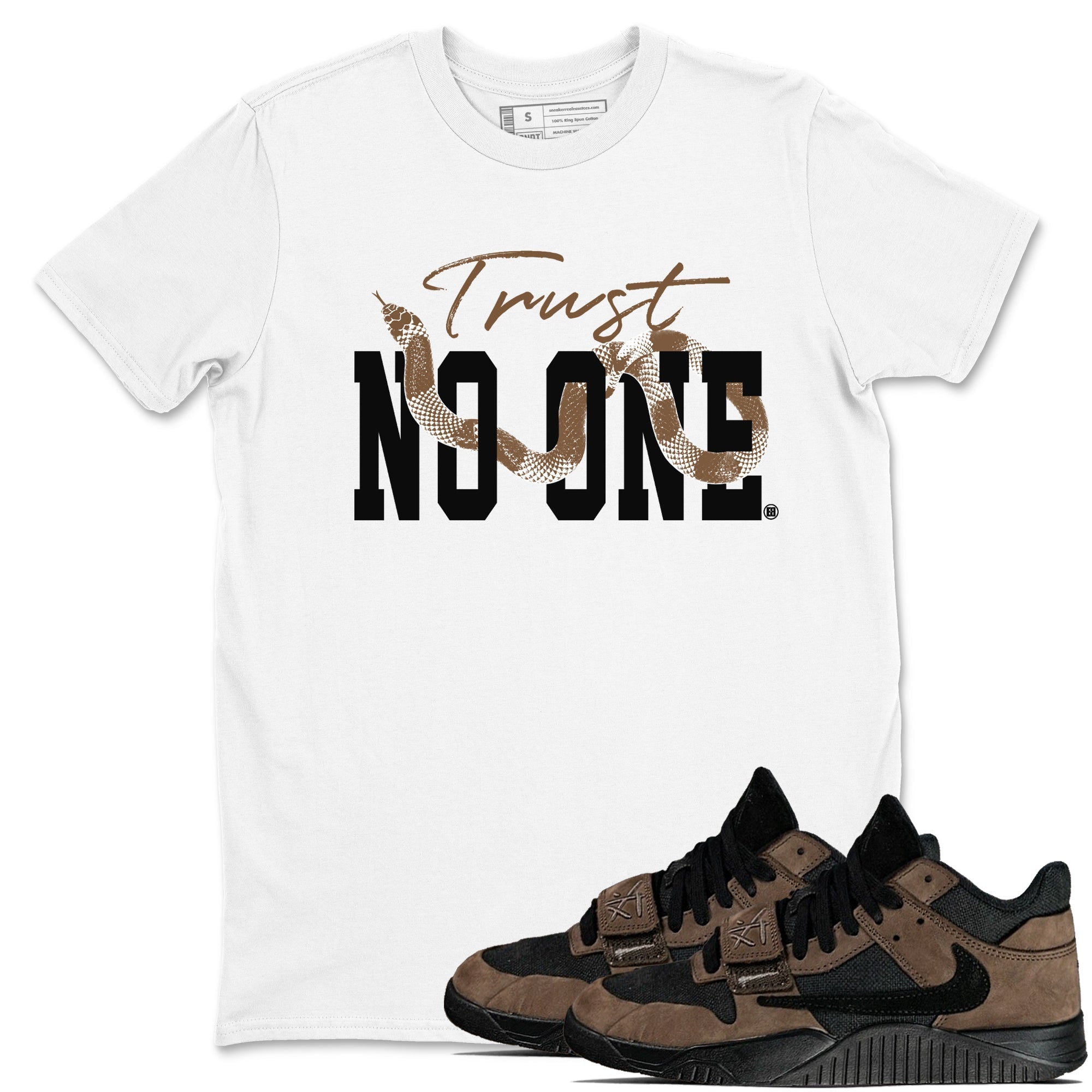 Trust No One snkmatch Tees - Jordan Jumpman Jack Travis Scott Dark Mocha