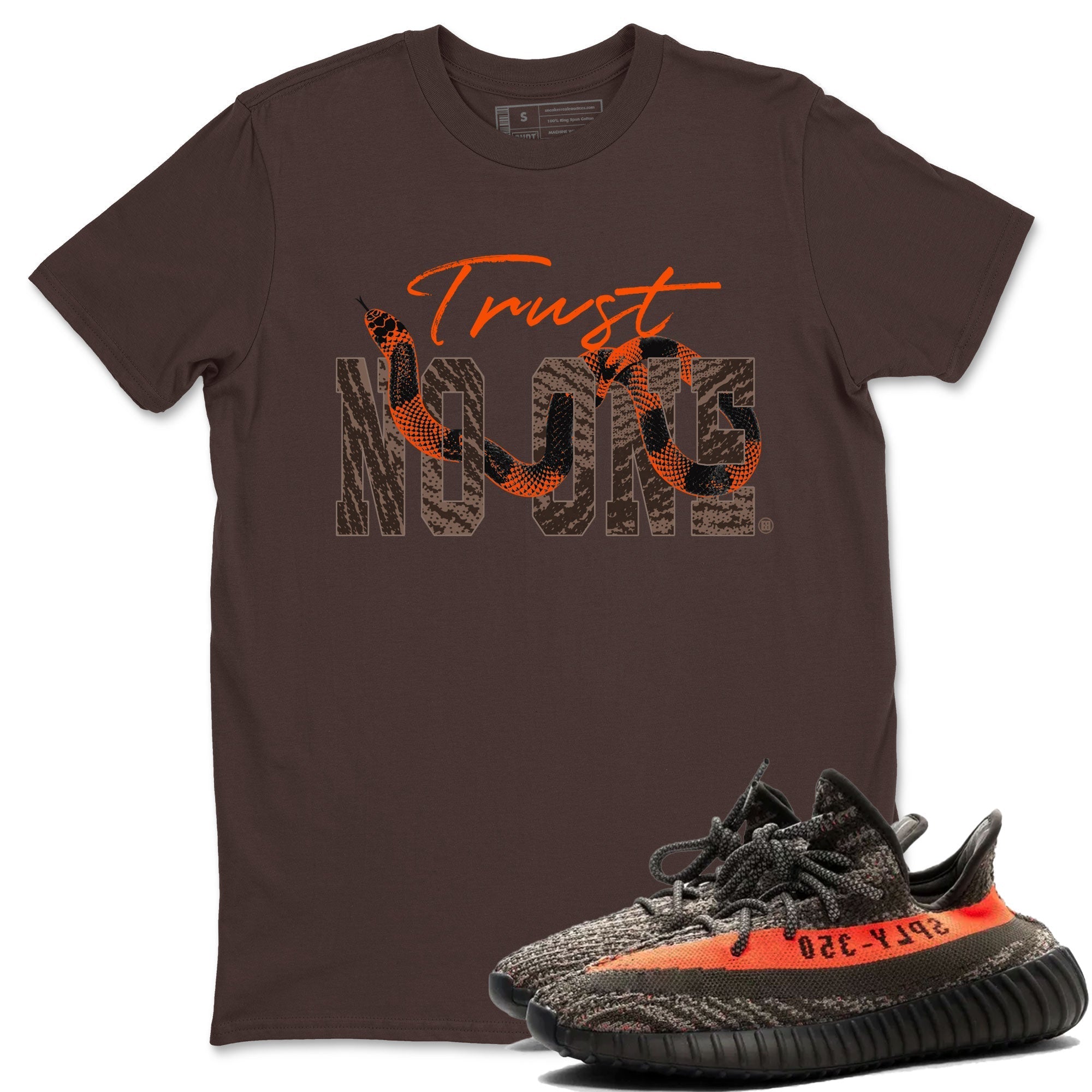 Trust No One snkmatch Tee - Yeezy 350 Carbon Beluga