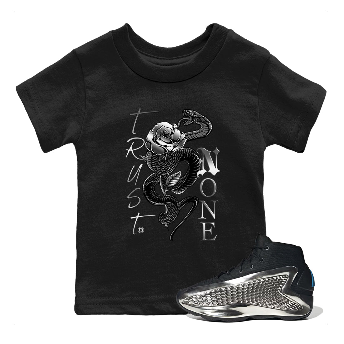 Trust None snkmatch Tees Kids - AE 1 Silver Metallic