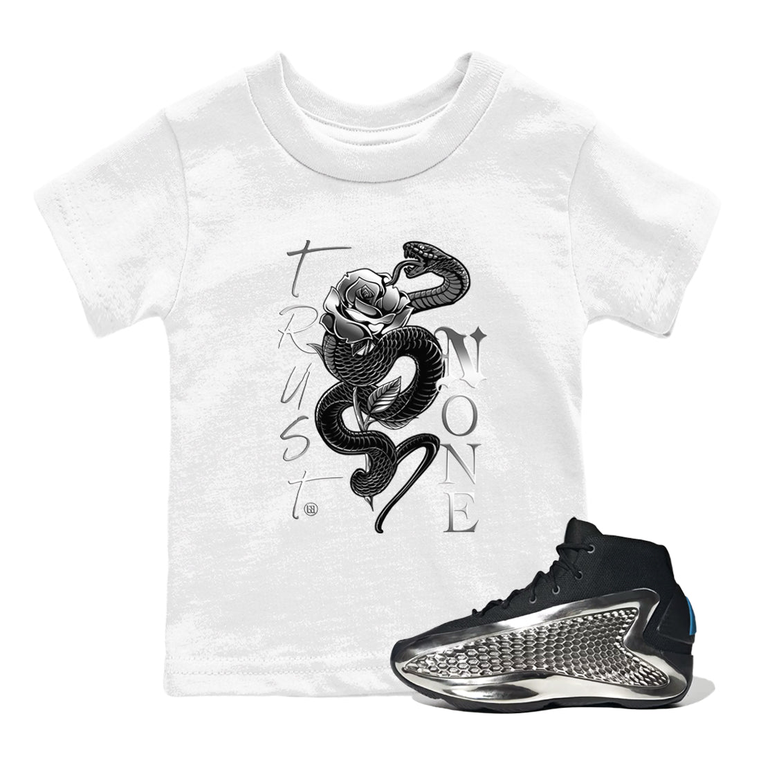 Trust None snkmatch Tees Kids - AE 1 Silver Metallic