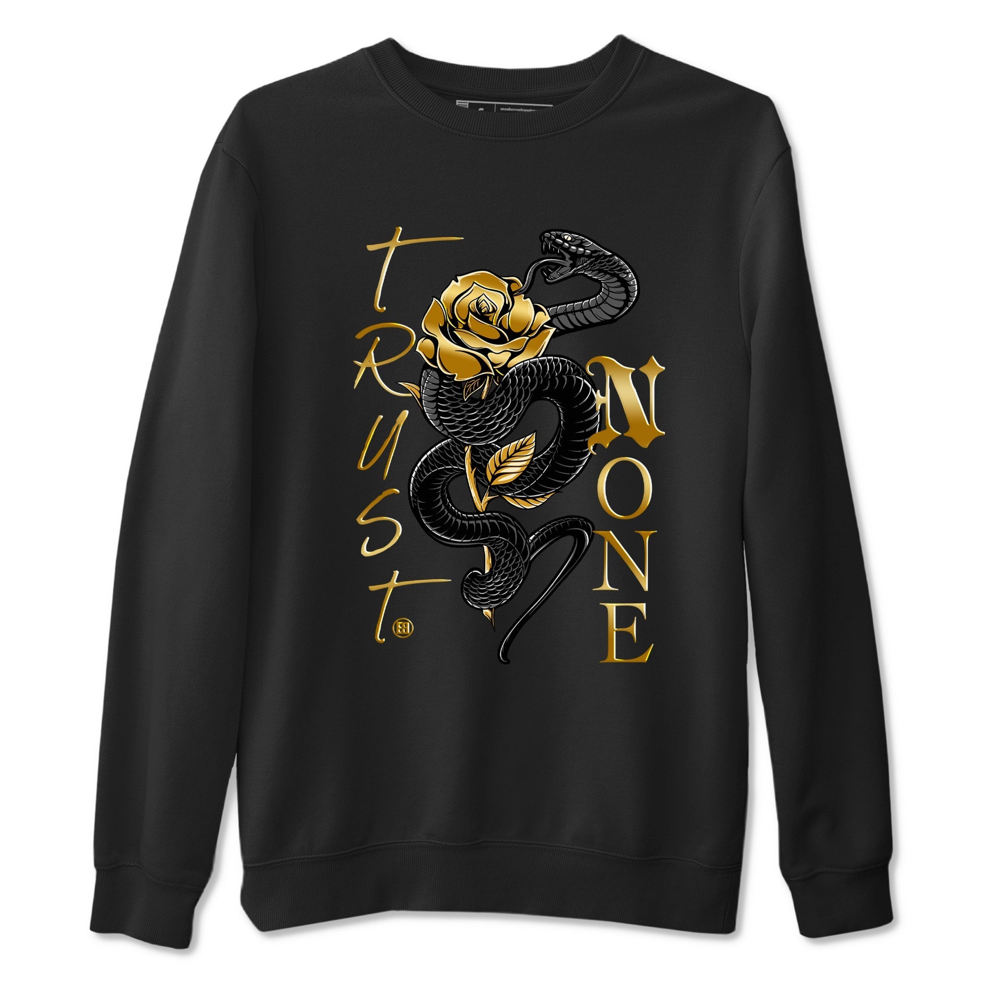 Trust None snkmatch Tees - Air Jordan 1 Black Metallic Gold