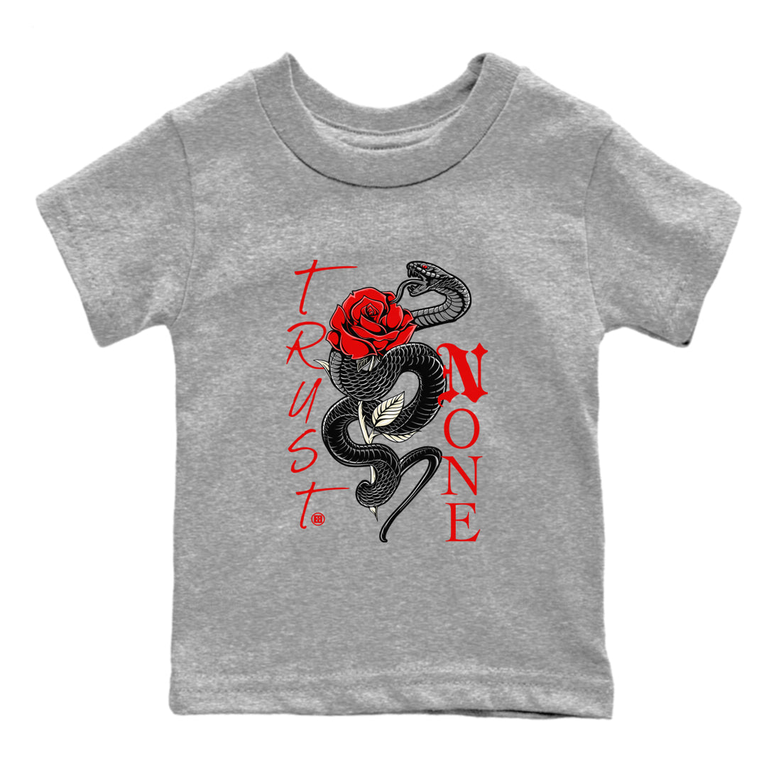 Trust None snkmatch Tees Kids - Air Jordan 1 Black Toe Reimagined
