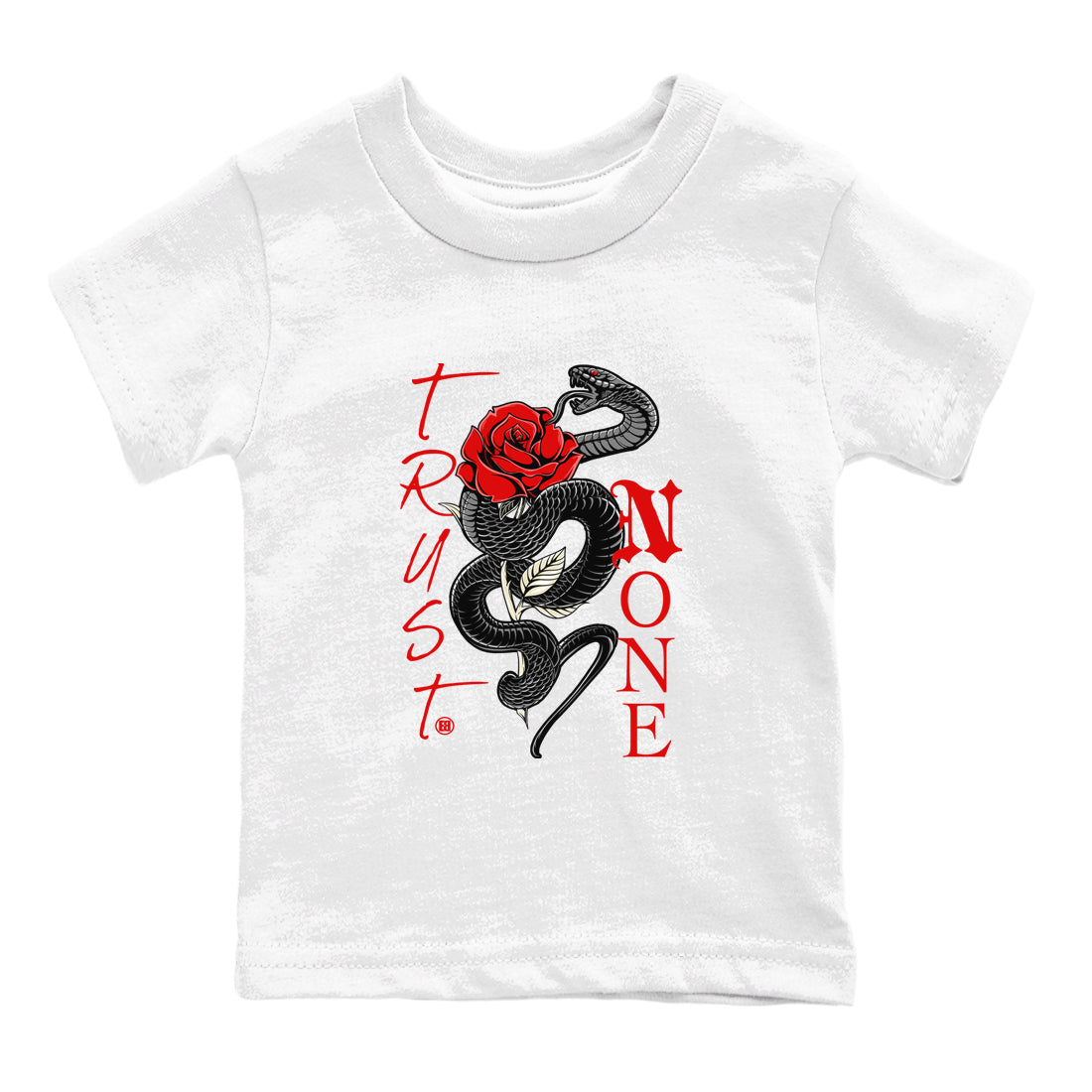 Trust None snkmatch Tees Kids - Air Jordan 1 Black Toe Reimagined