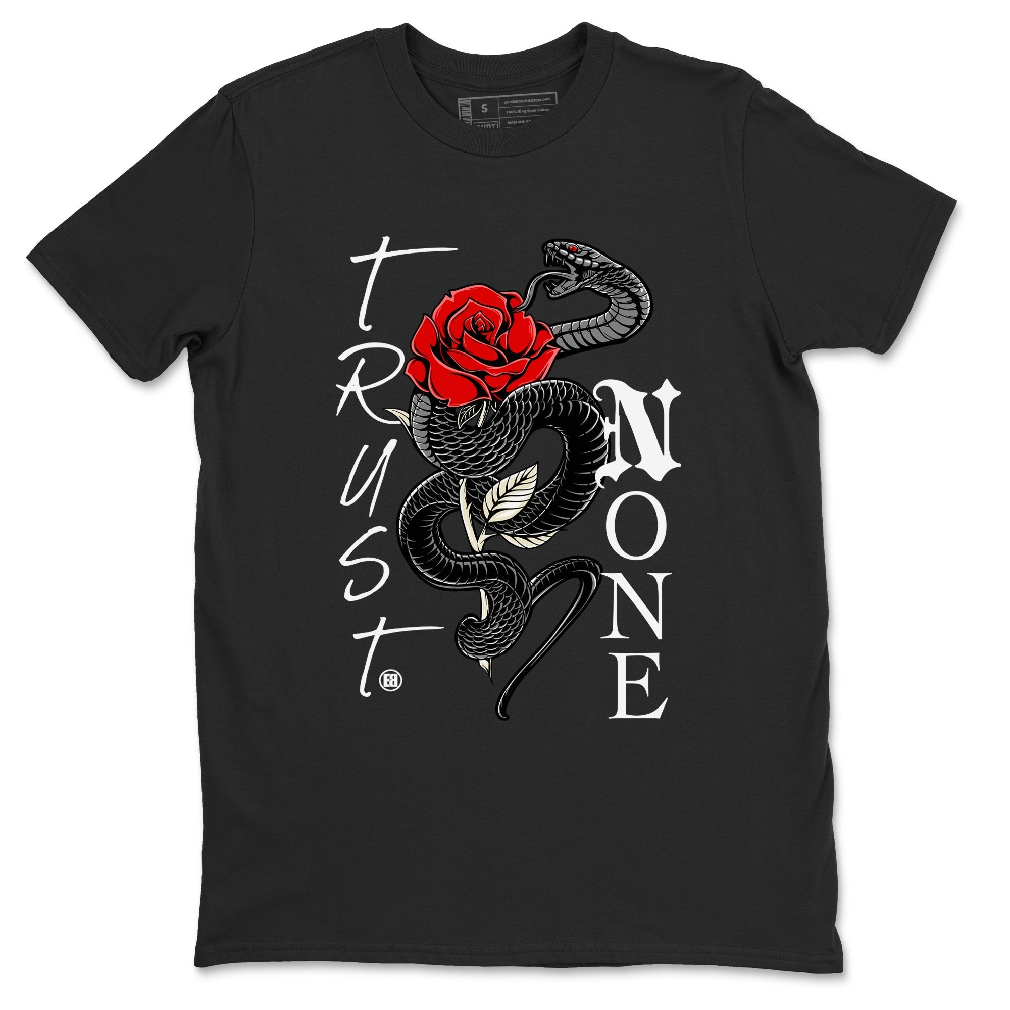 Trust None snkmatch Tees - Air Jordan 1 Black Toe Reimagined