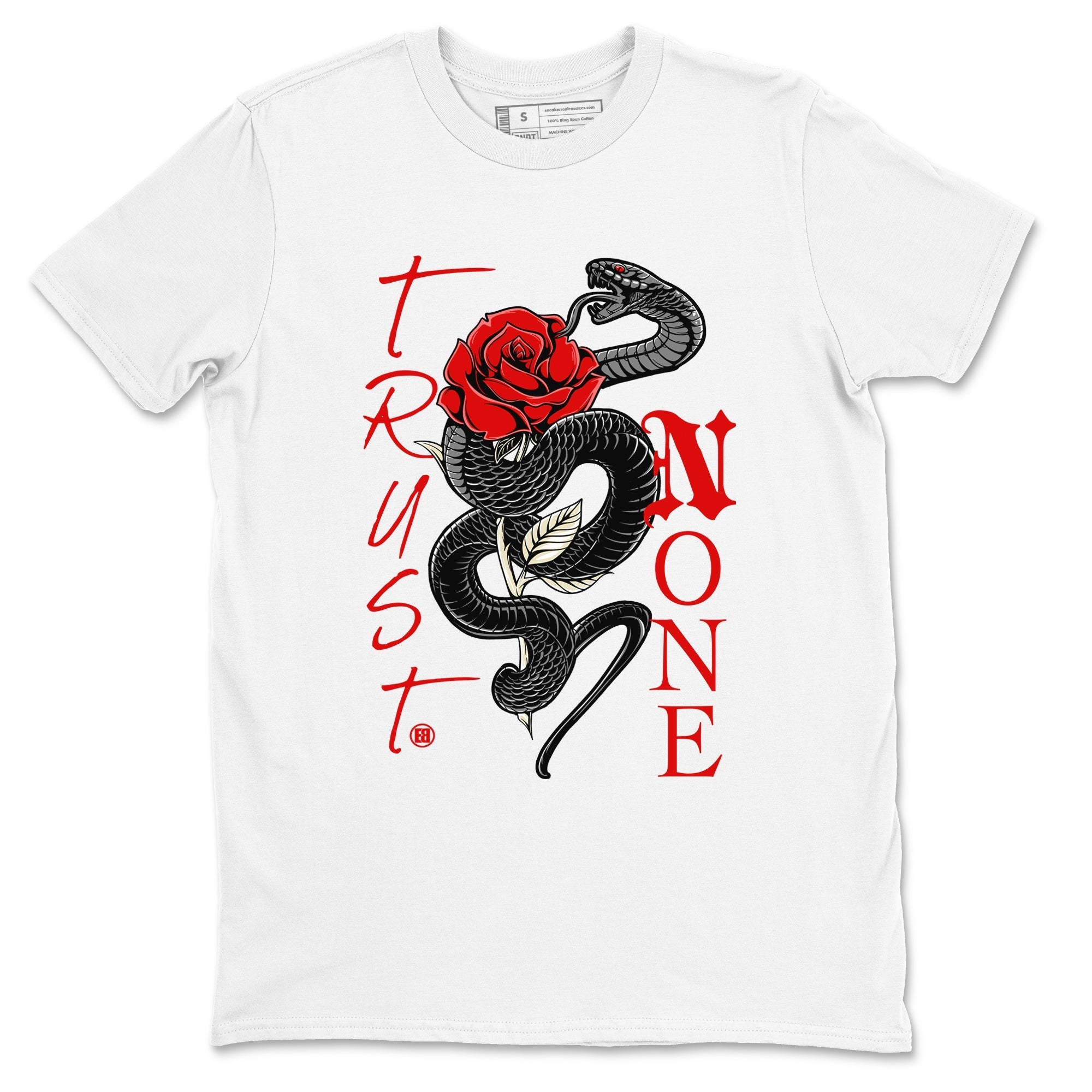 Trust None snkmatch Tees - Air Jordan 1 Black Toe Reimagined