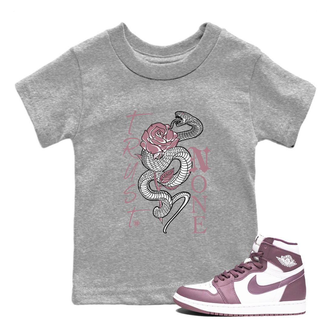 Trust None snkmatch Tee Kids - Air Jordan 1 Mauve