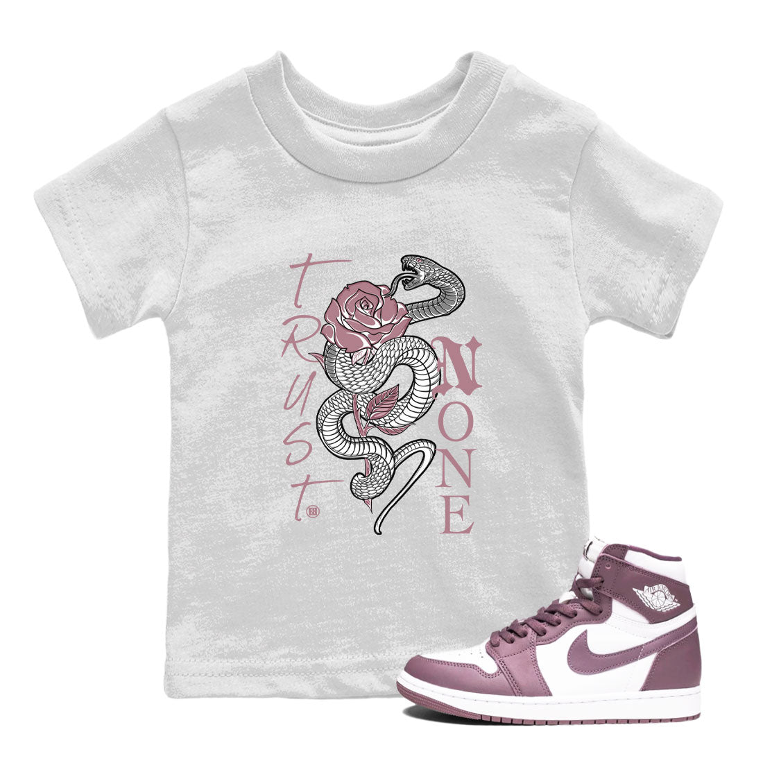 Trust None snkmatch Tee Kids - Air Jordan 1 Mauve