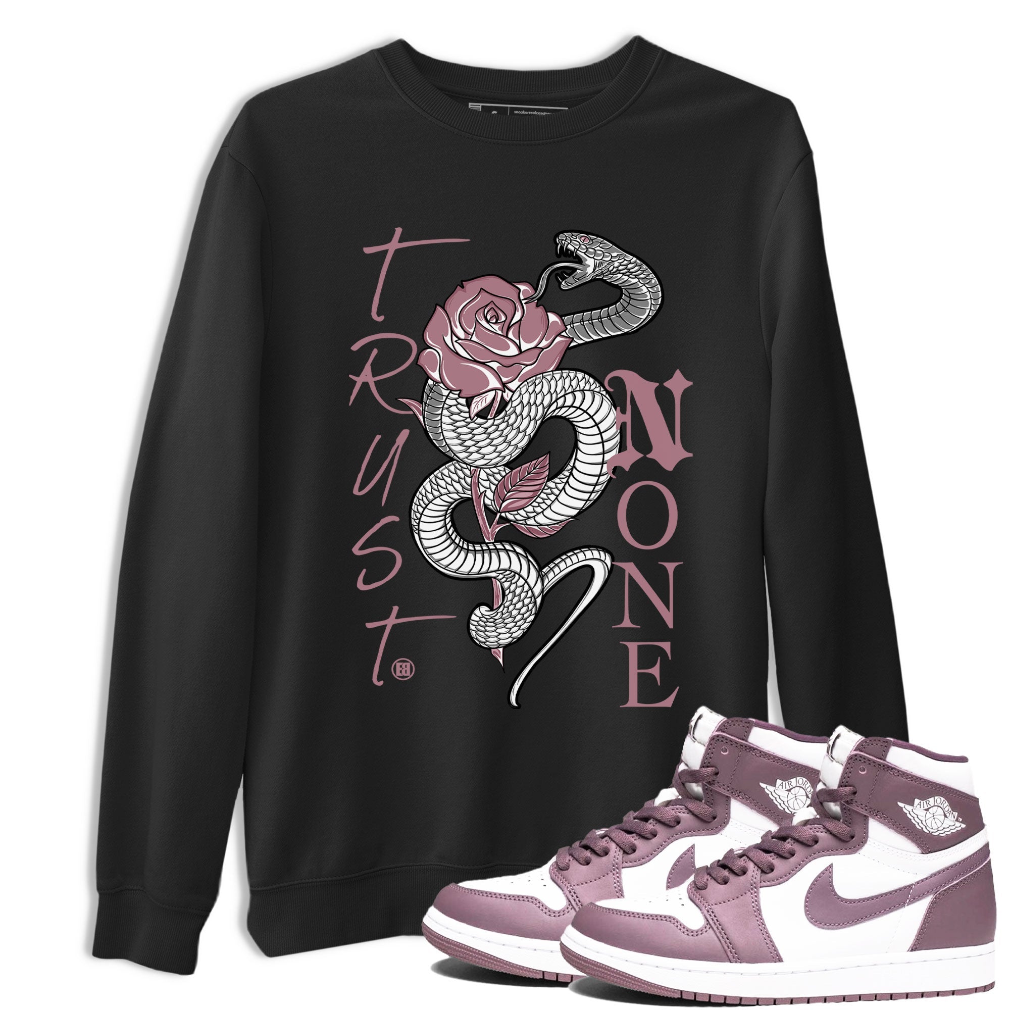 Trust None snkmatch Tee - Air Jordan 1 Mauve