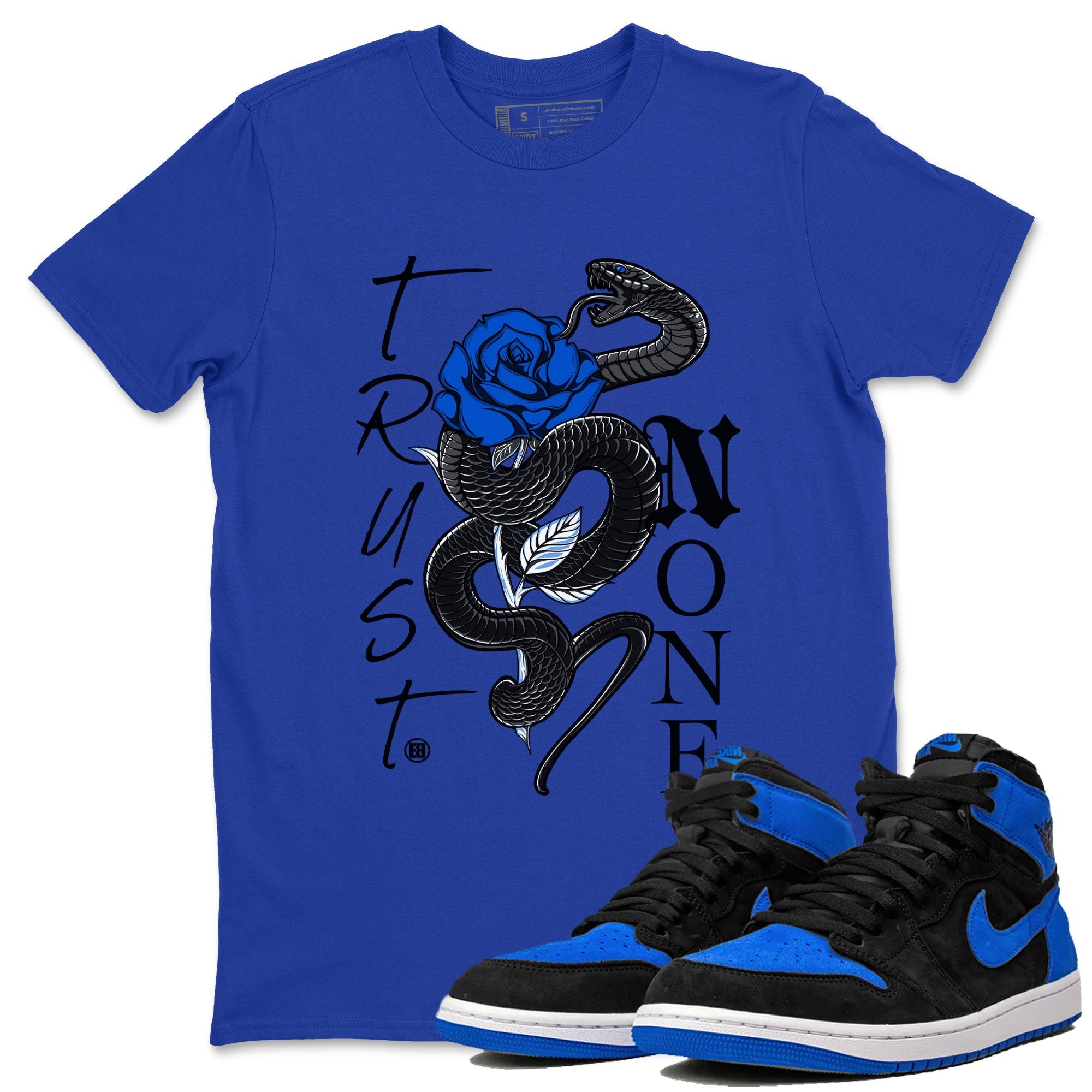 Trust None snkmatch Tee - Air Jordan 1 Royal Reimagined