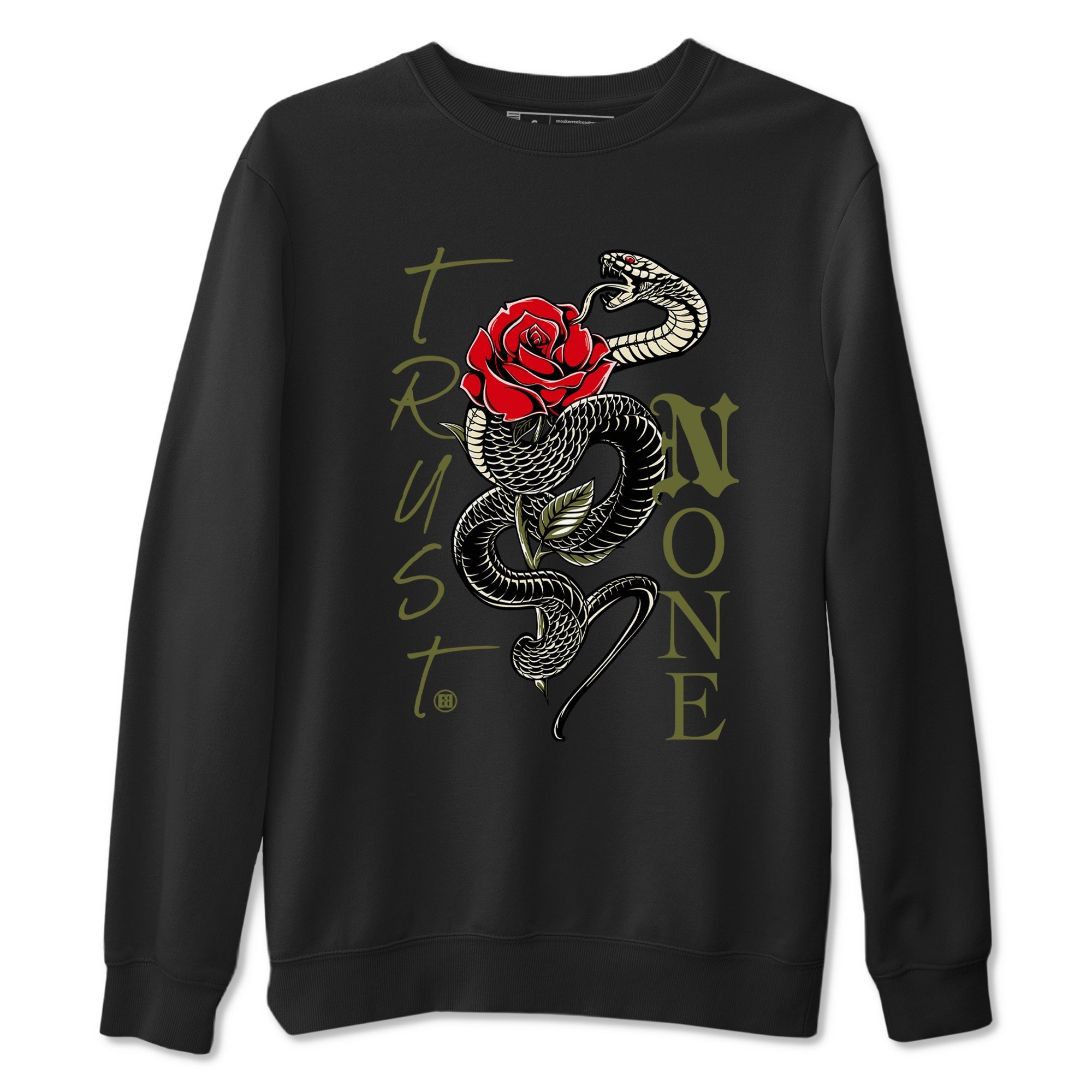 Trust None snkmatch Tees - Air Jordan 1 Travis Scott Medium Olive