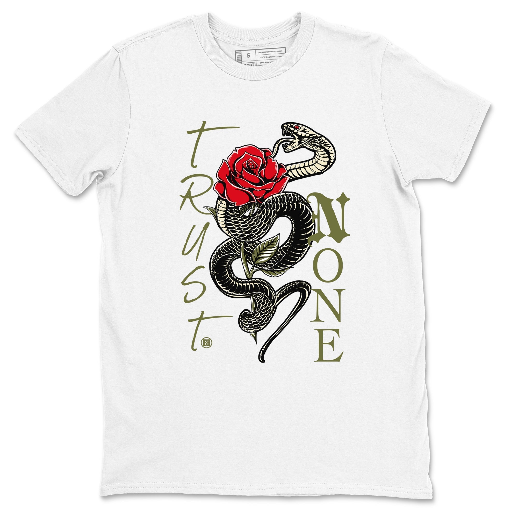 Trust None snkmatch Tees - Air Jordan 1 Travis Scott Medium Olive