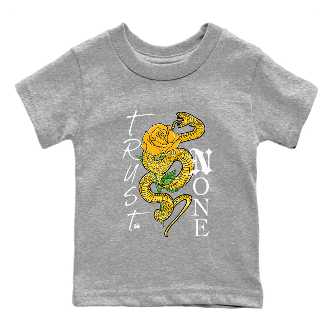 Trust None Kids Tops - Air Jordan 11 Yellow Python