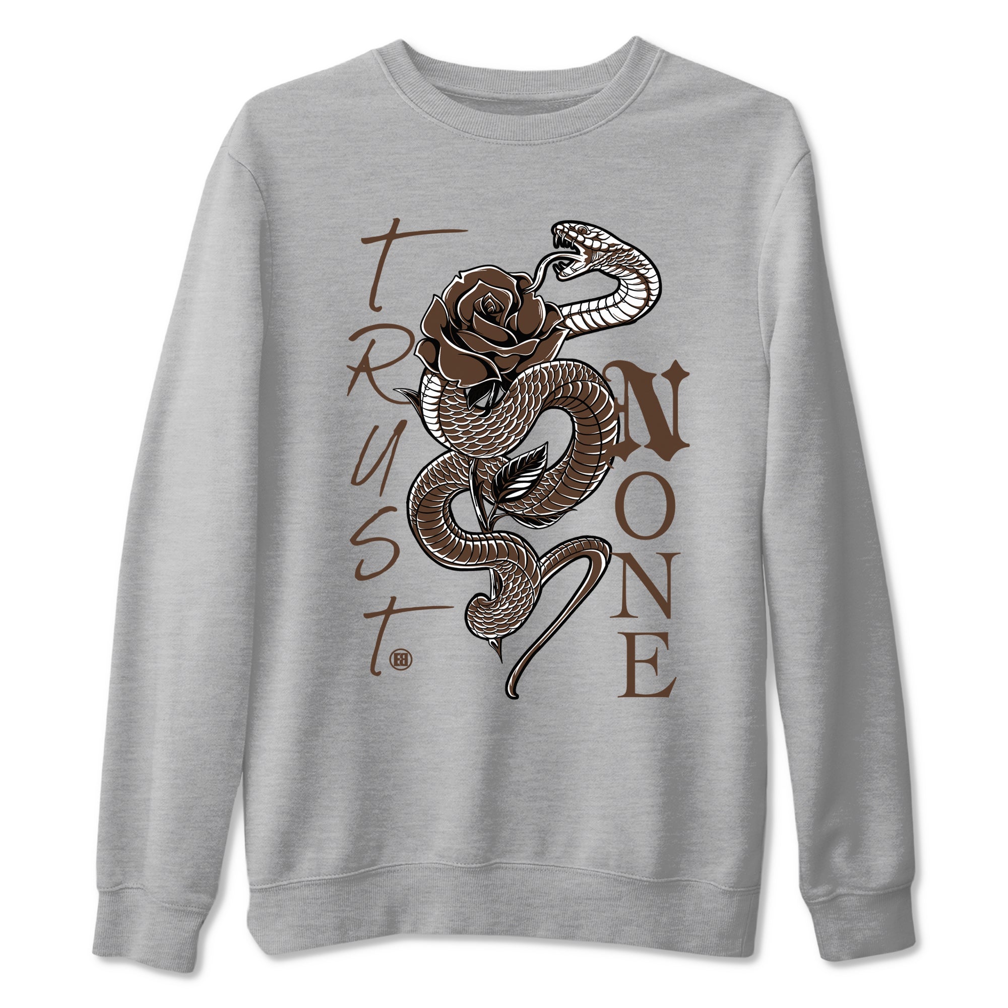 Trust None snkmatch Tees - Air Jordan 12 Baroque Brown