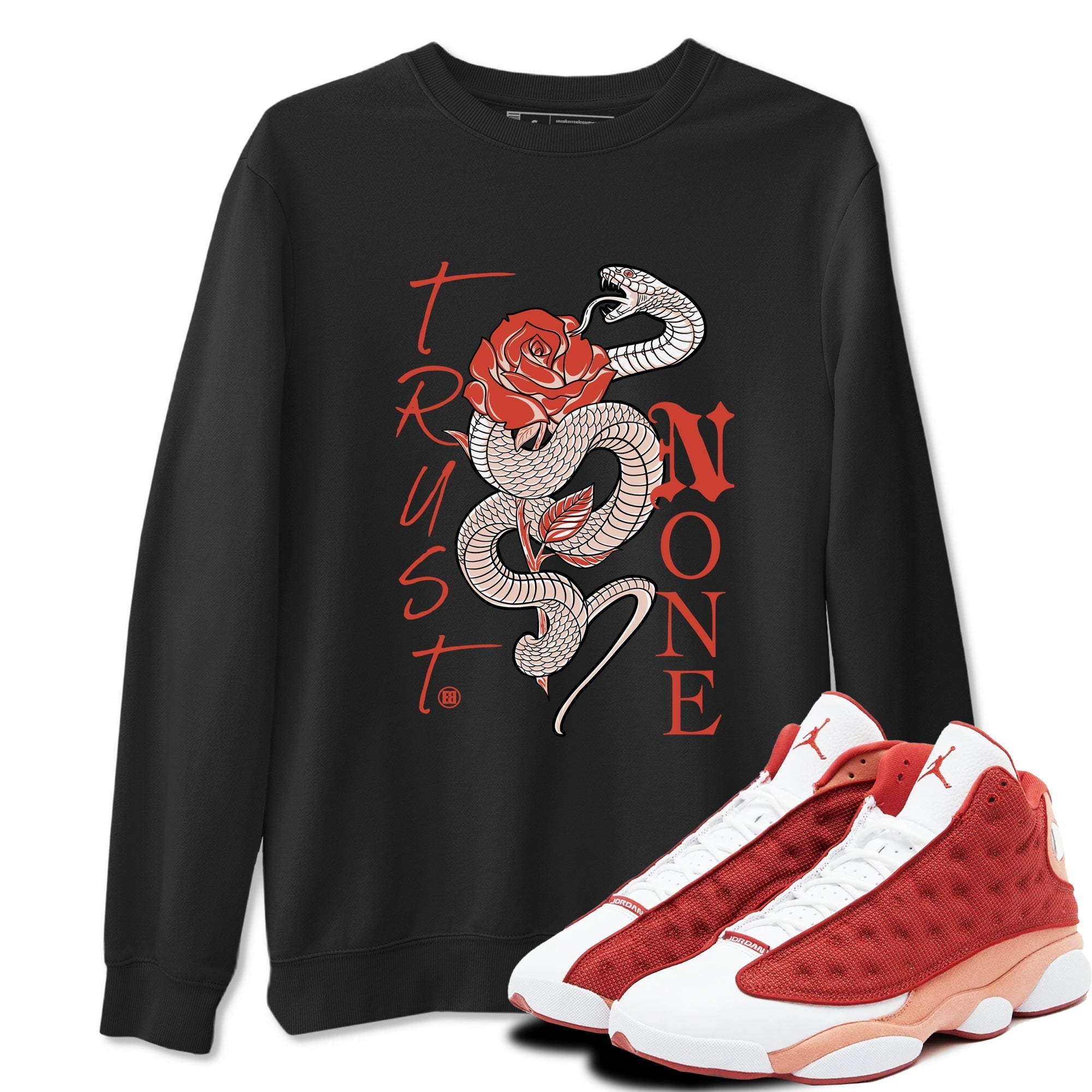 Trust None snkmatch Tees - Air Jordan 13 Dune Red