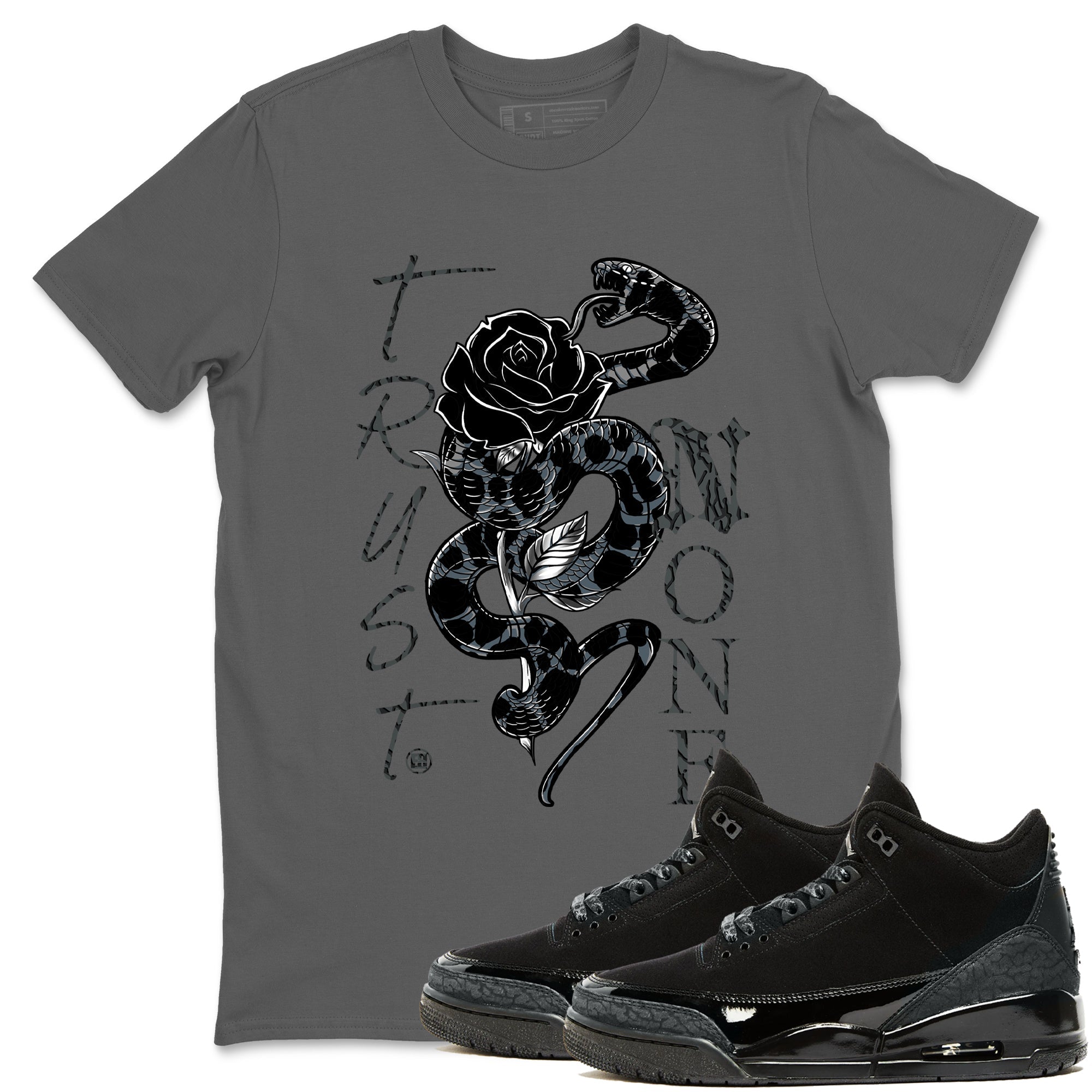 Trust None snkmatch Tees - Air Jordan 3 Black Cat