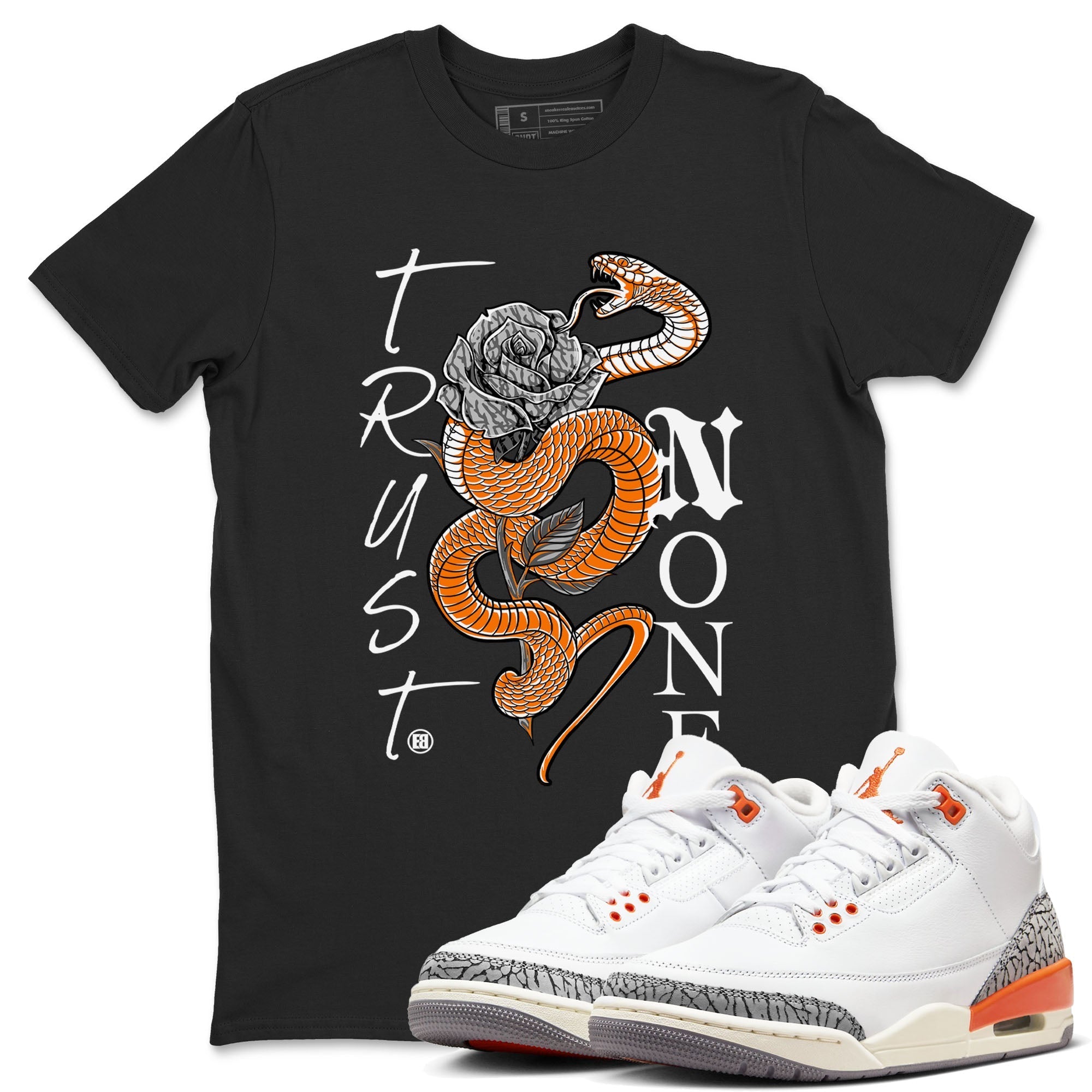 Trust None snkmatch Tees - Air Jordan 3 Georgia Peach