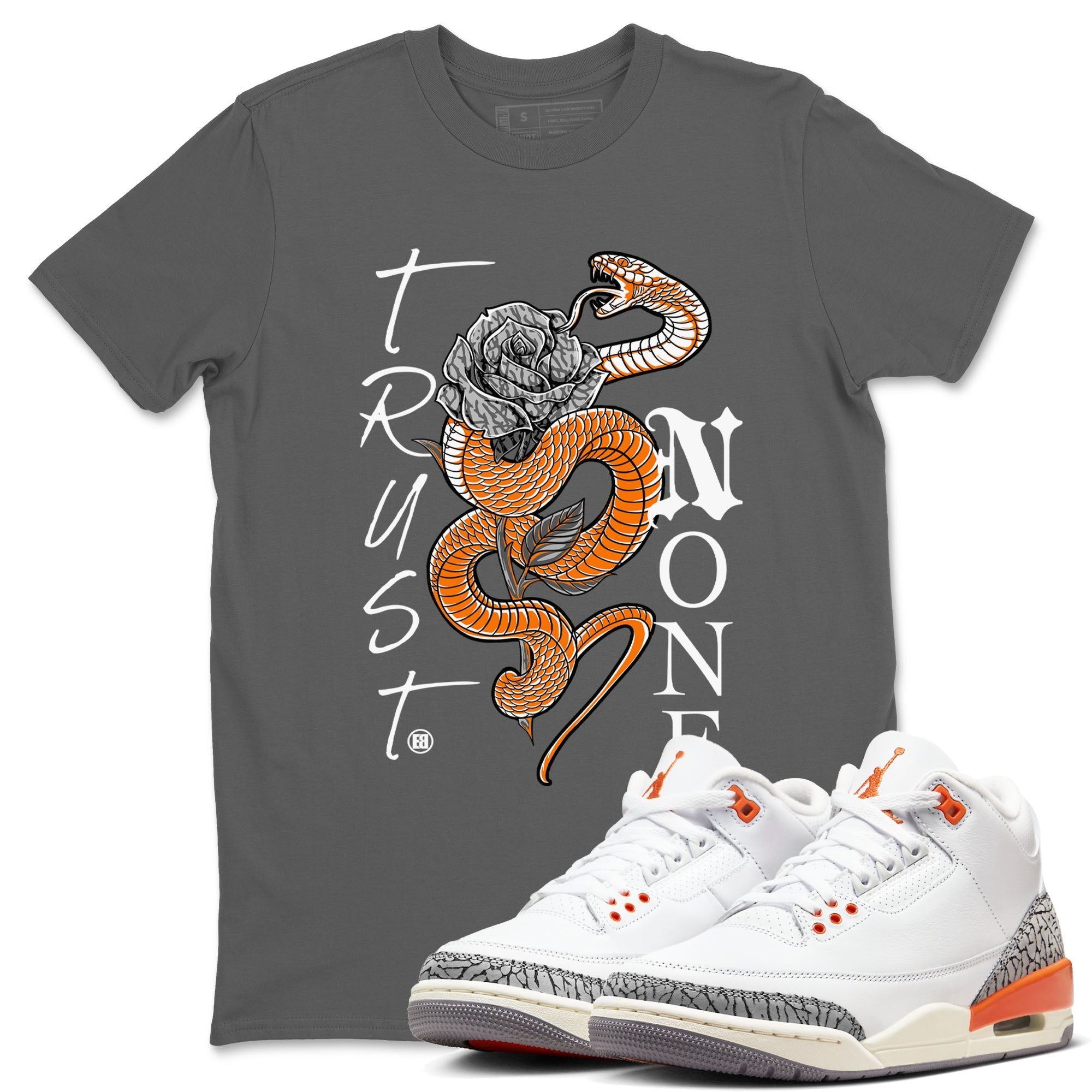 Trust None snkmatch Tees - Air Jordan 3 Georgia Peach