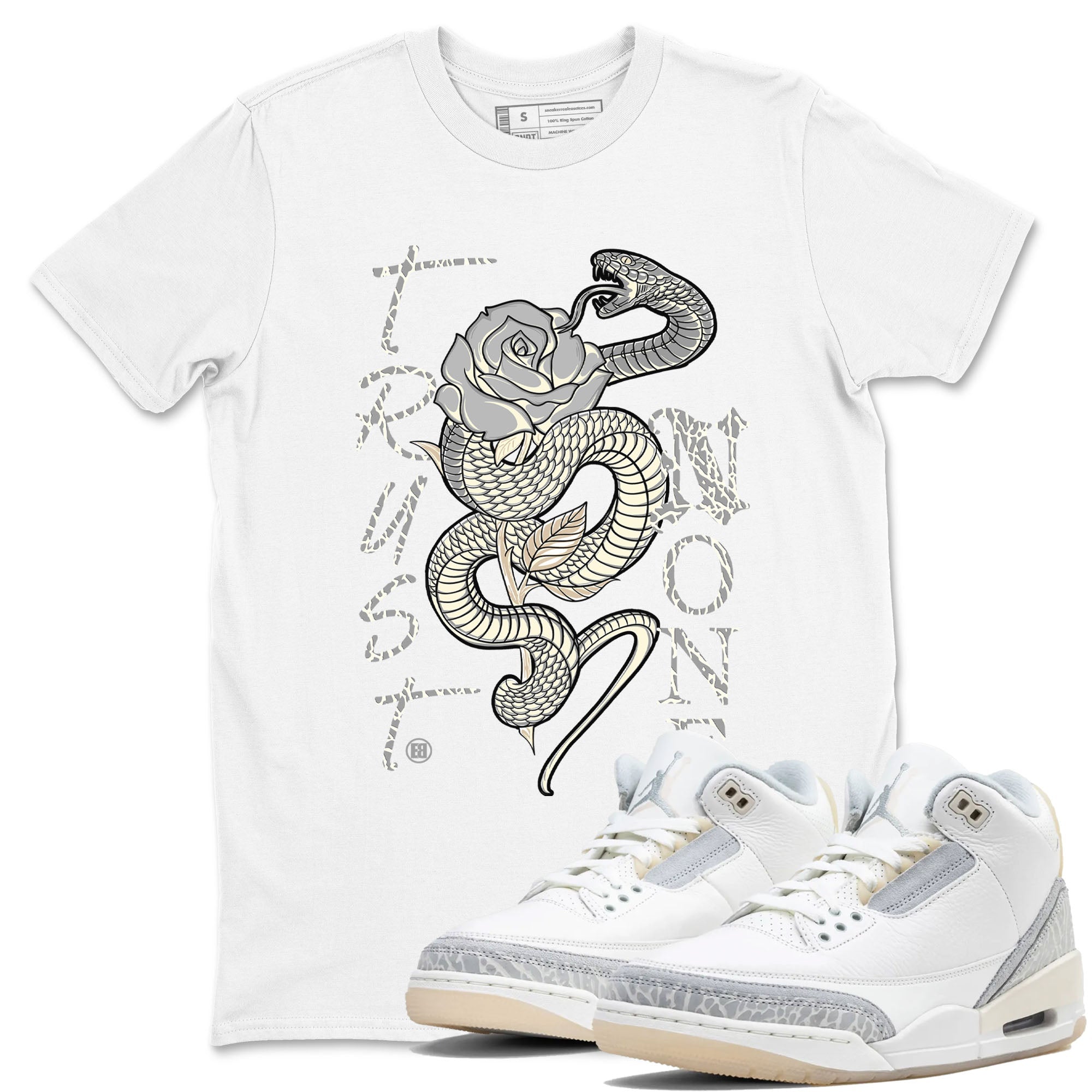 Trust None snkmatch Tees - Air Jordan 3 Ivory