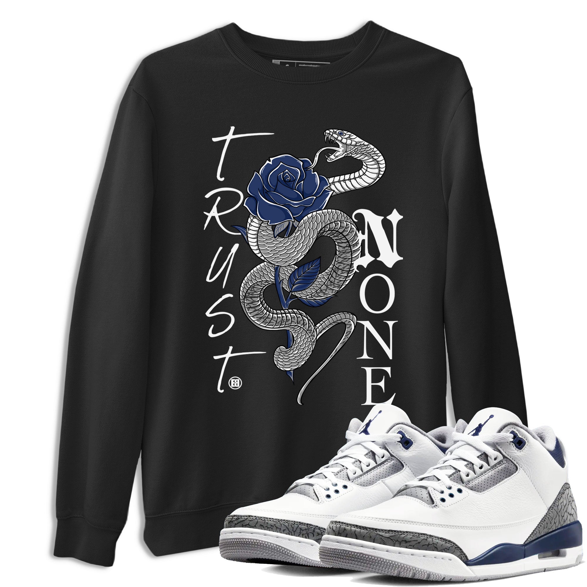 Trust None snkmatch Tees - Air Jordan 3 Midnight Navy 2023