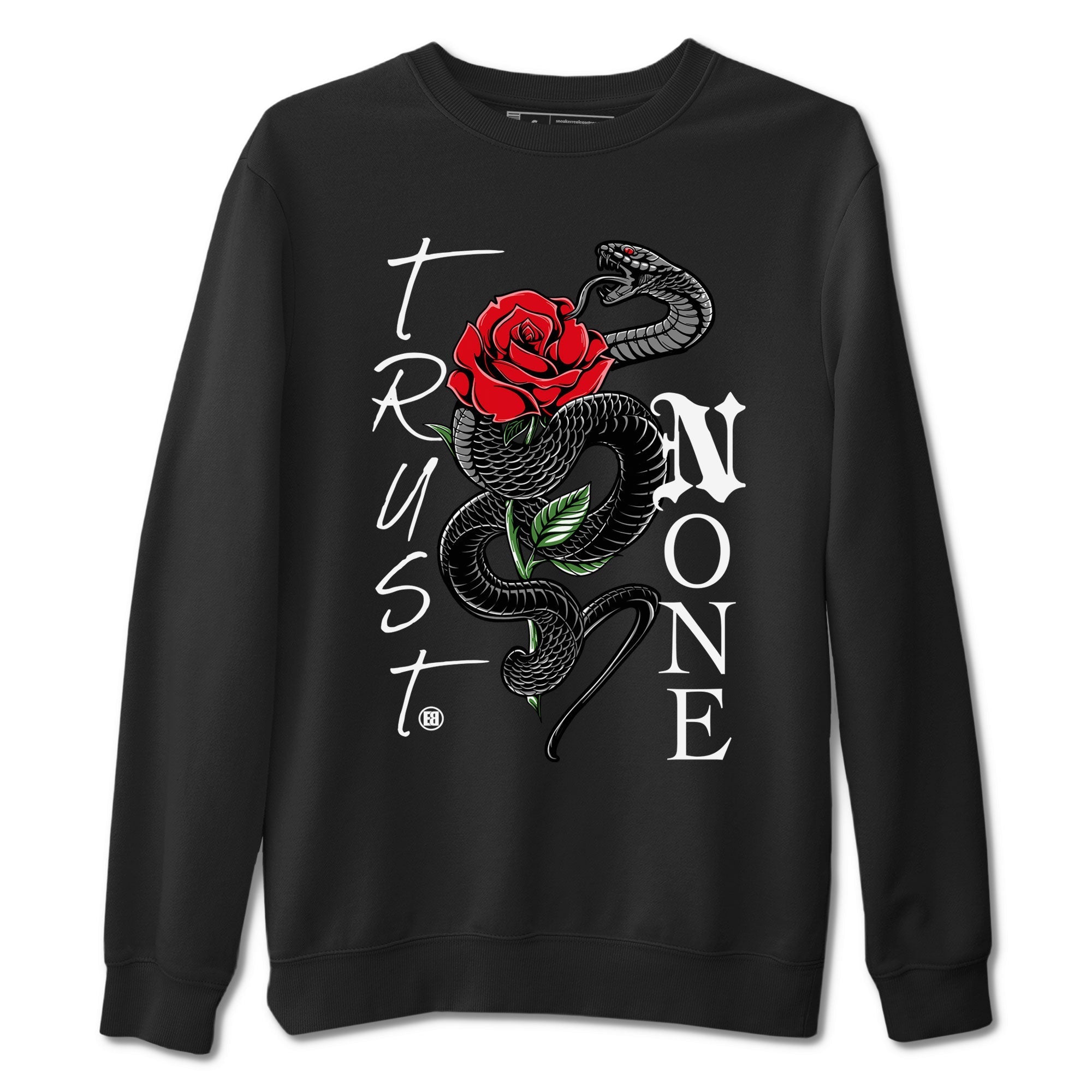 Trust None snkmatch Tees - Air Jordan 4 Bred Reimagined